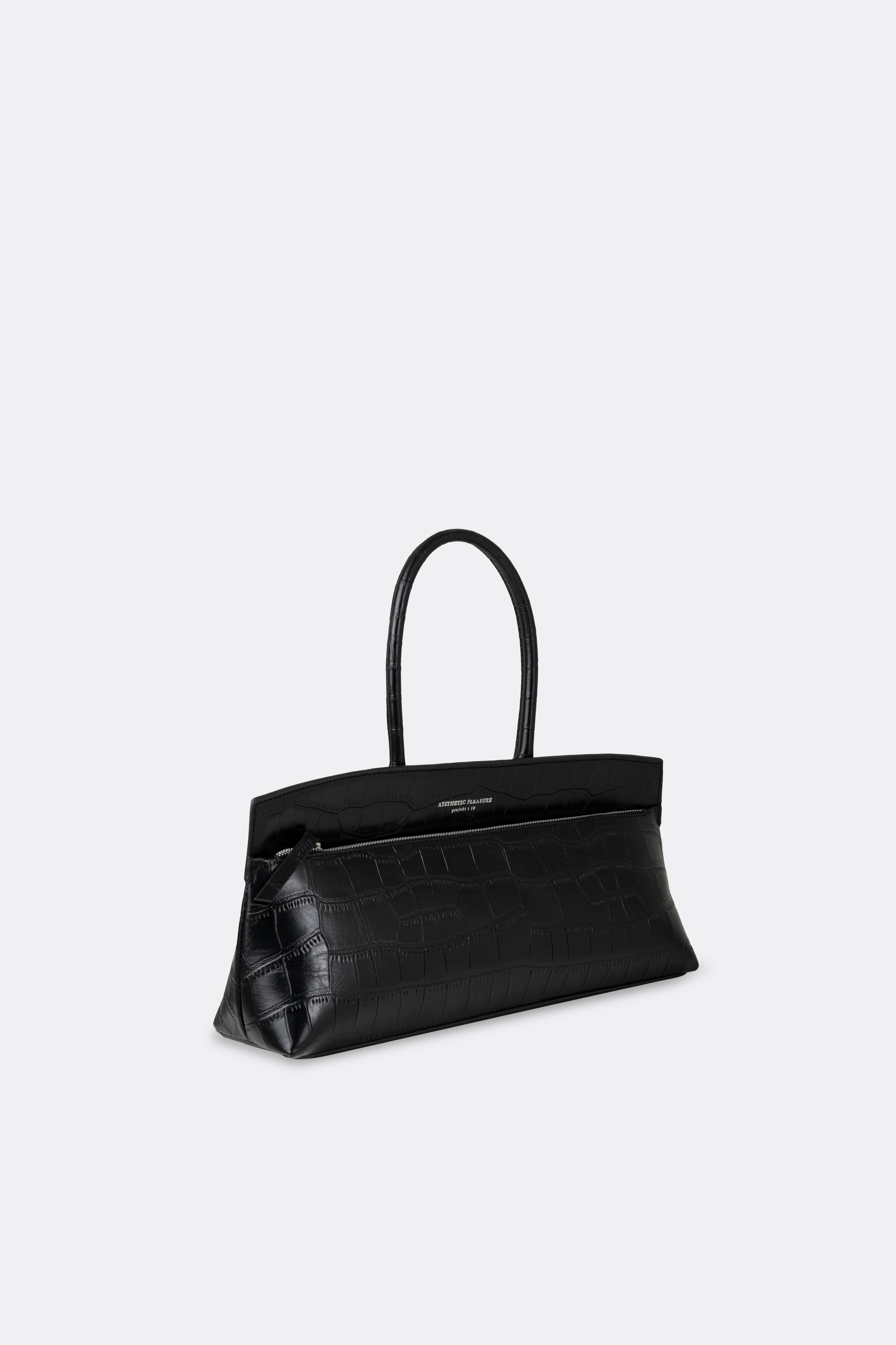 Ace Baguette Bag Alligator Black