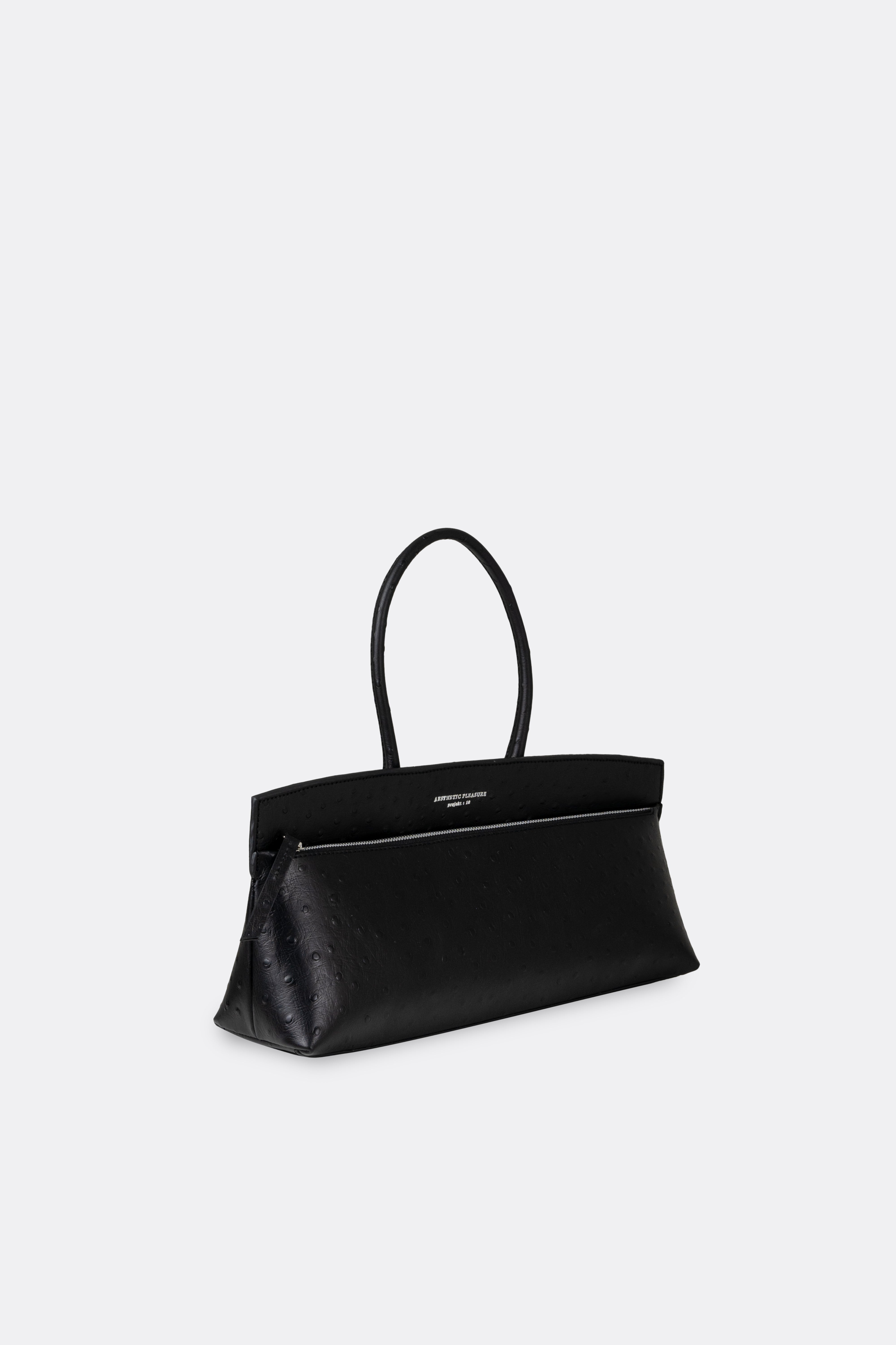 Ace Baguette Bag Ostrich Black