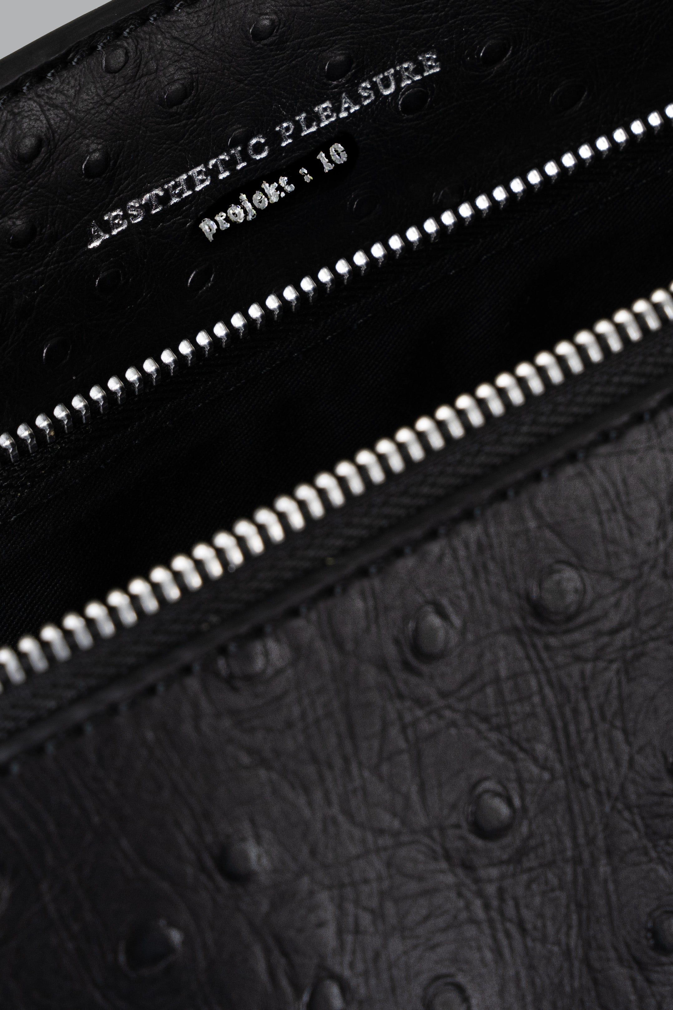 Ace Baguette Bag Ostrich Black