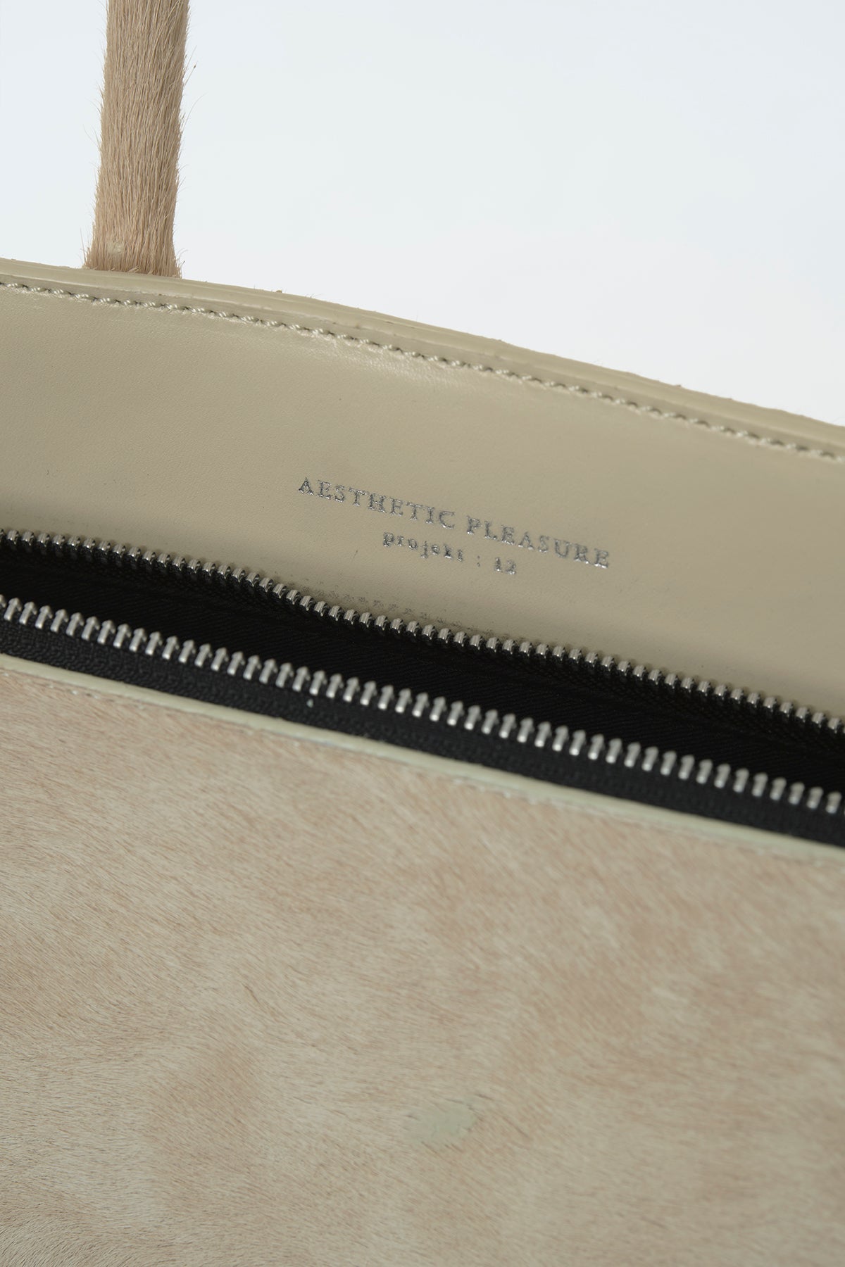Ace Baguette Bag Pony Hair Beige
