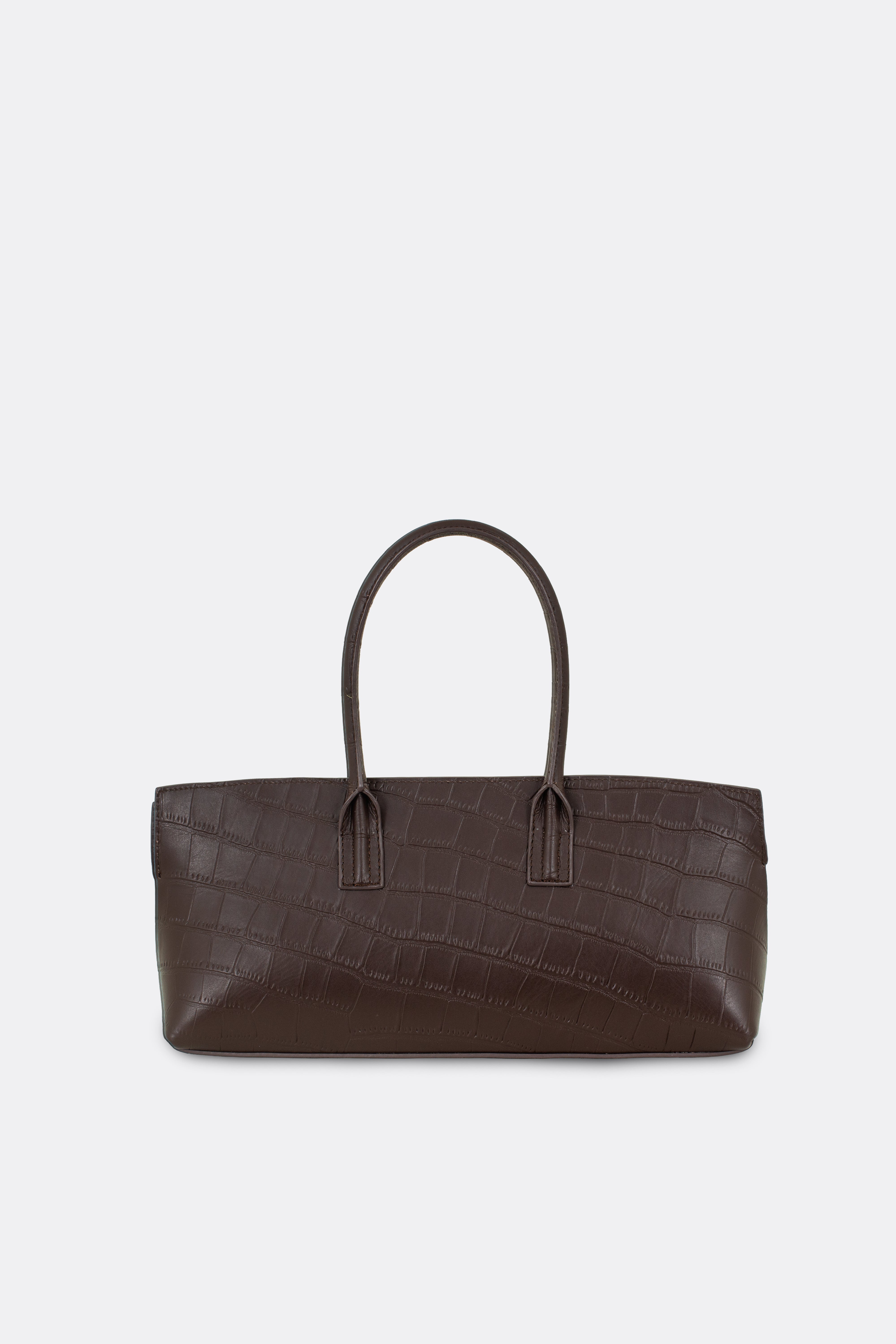 Ace Baguette Bag Alligator Brown
