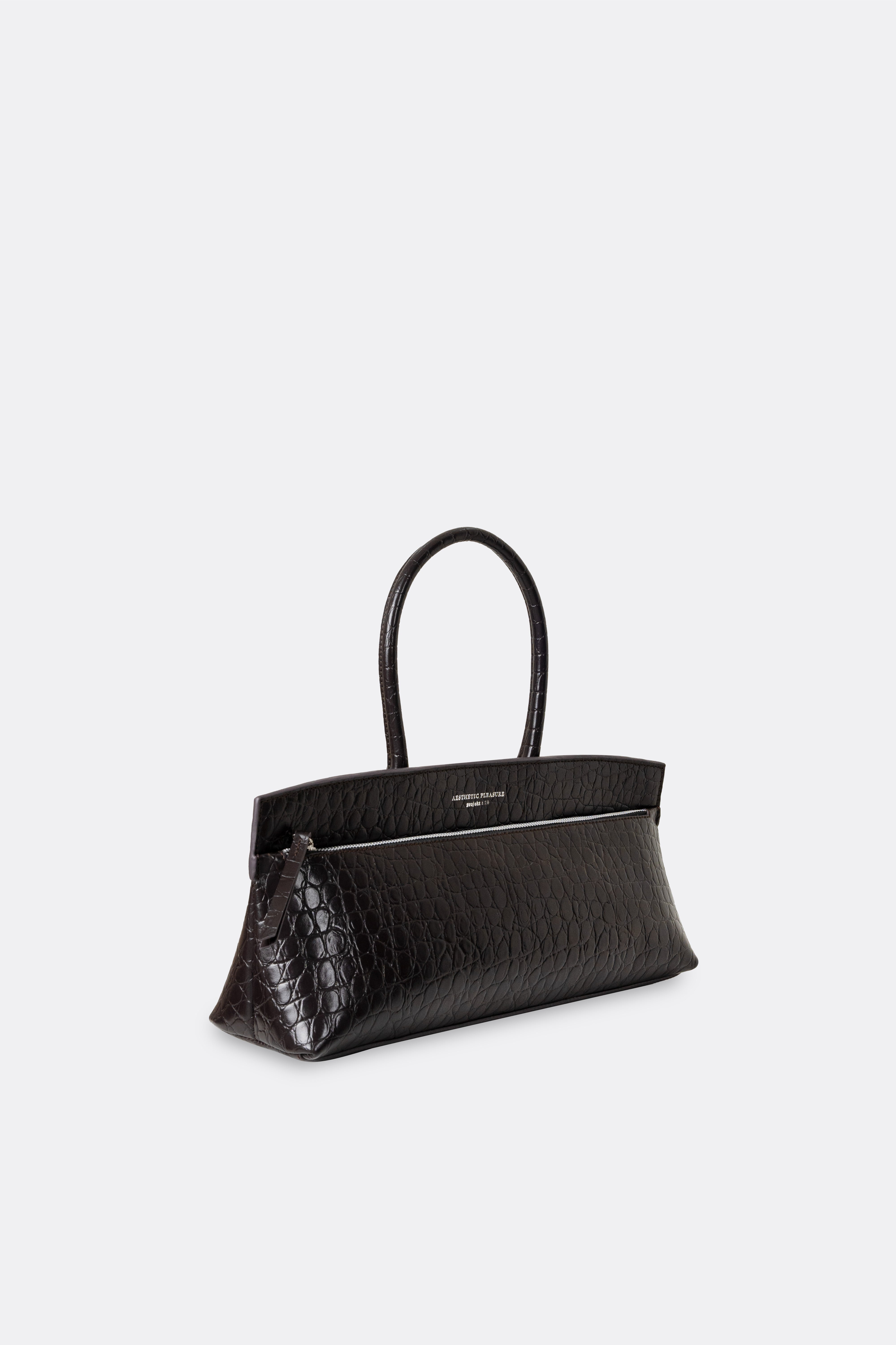 Ace Baguette Bag Croc Chocolate