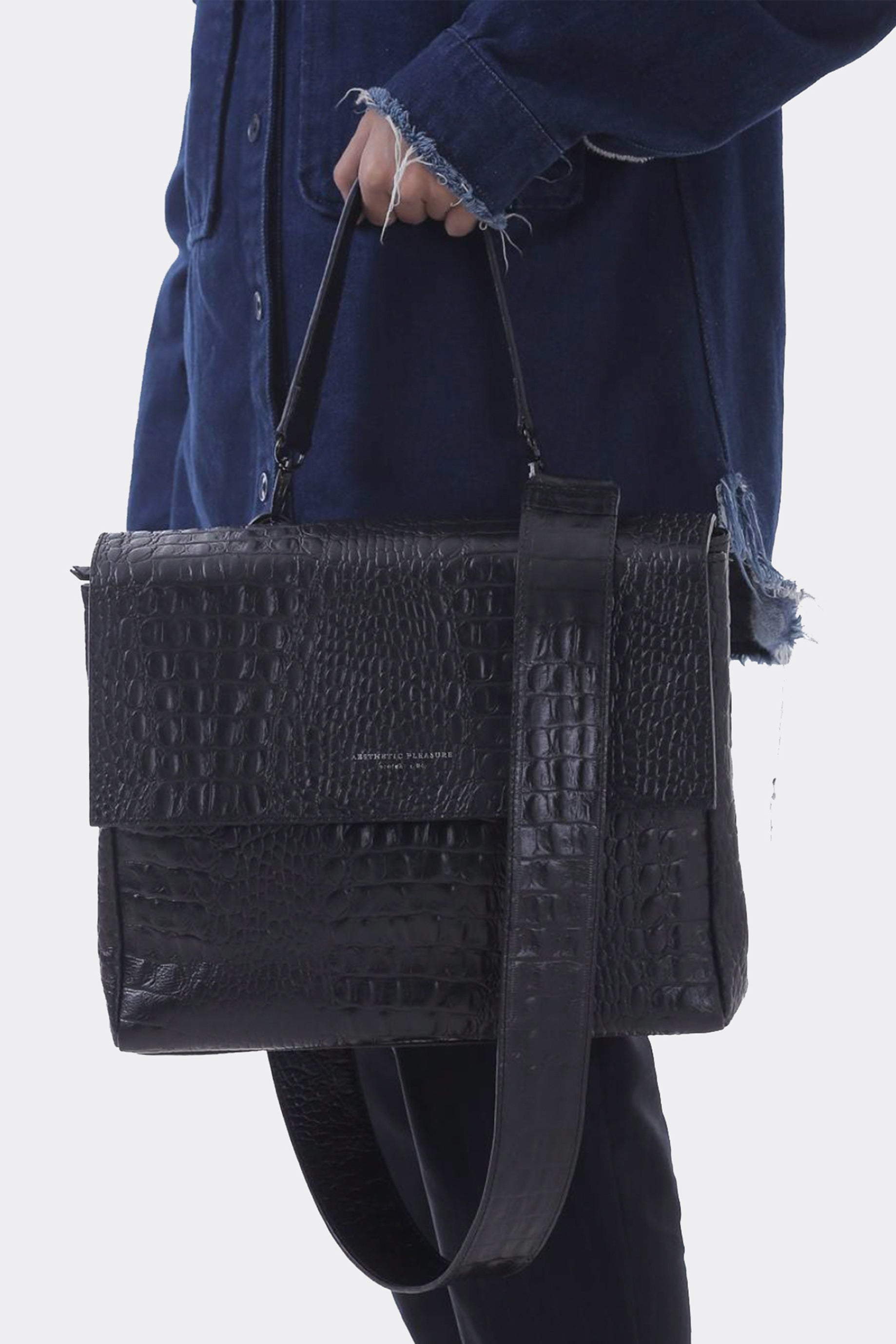 Cassels Bag Croc Black