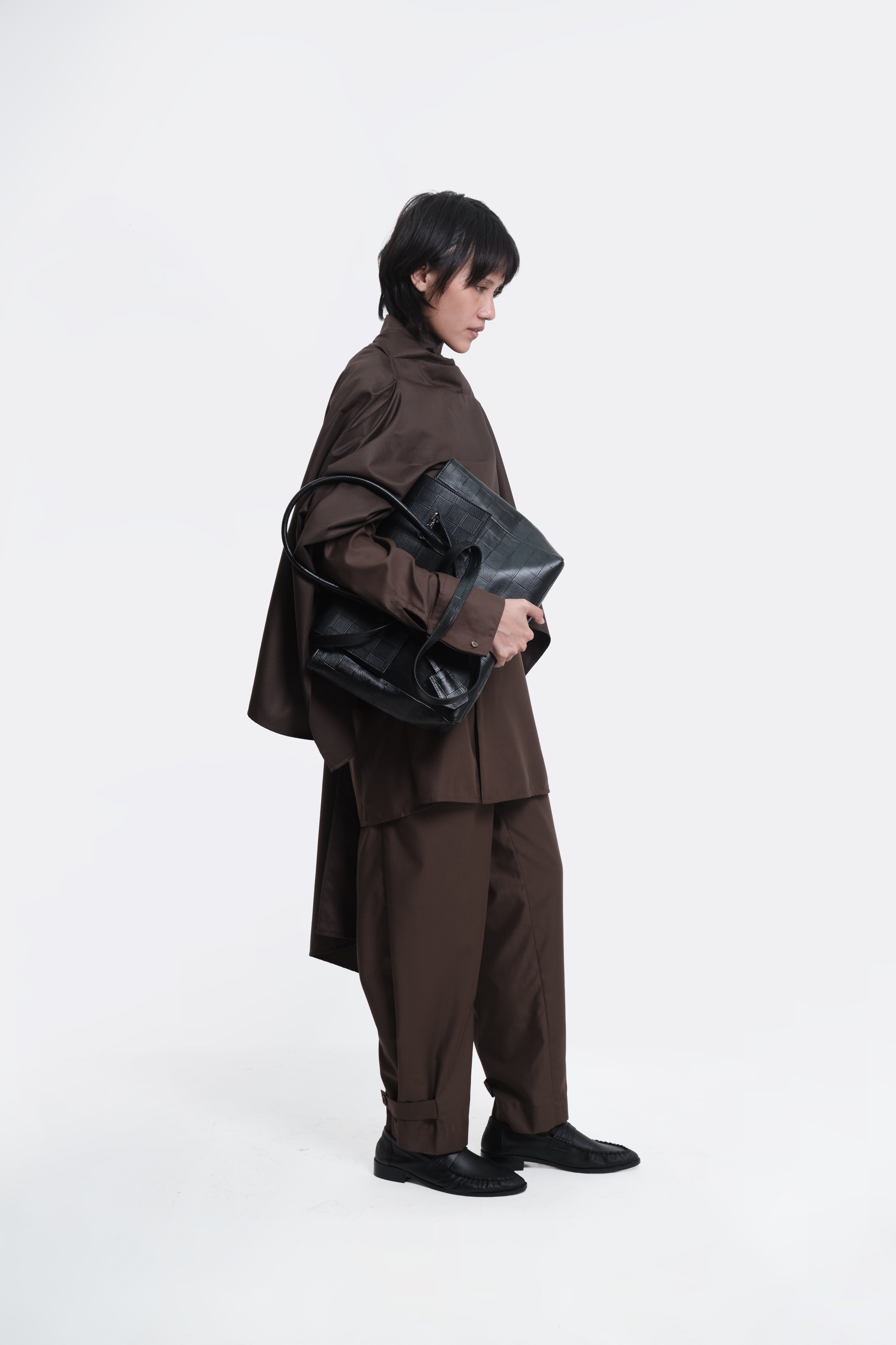 Medium Essens Bag Check Black
