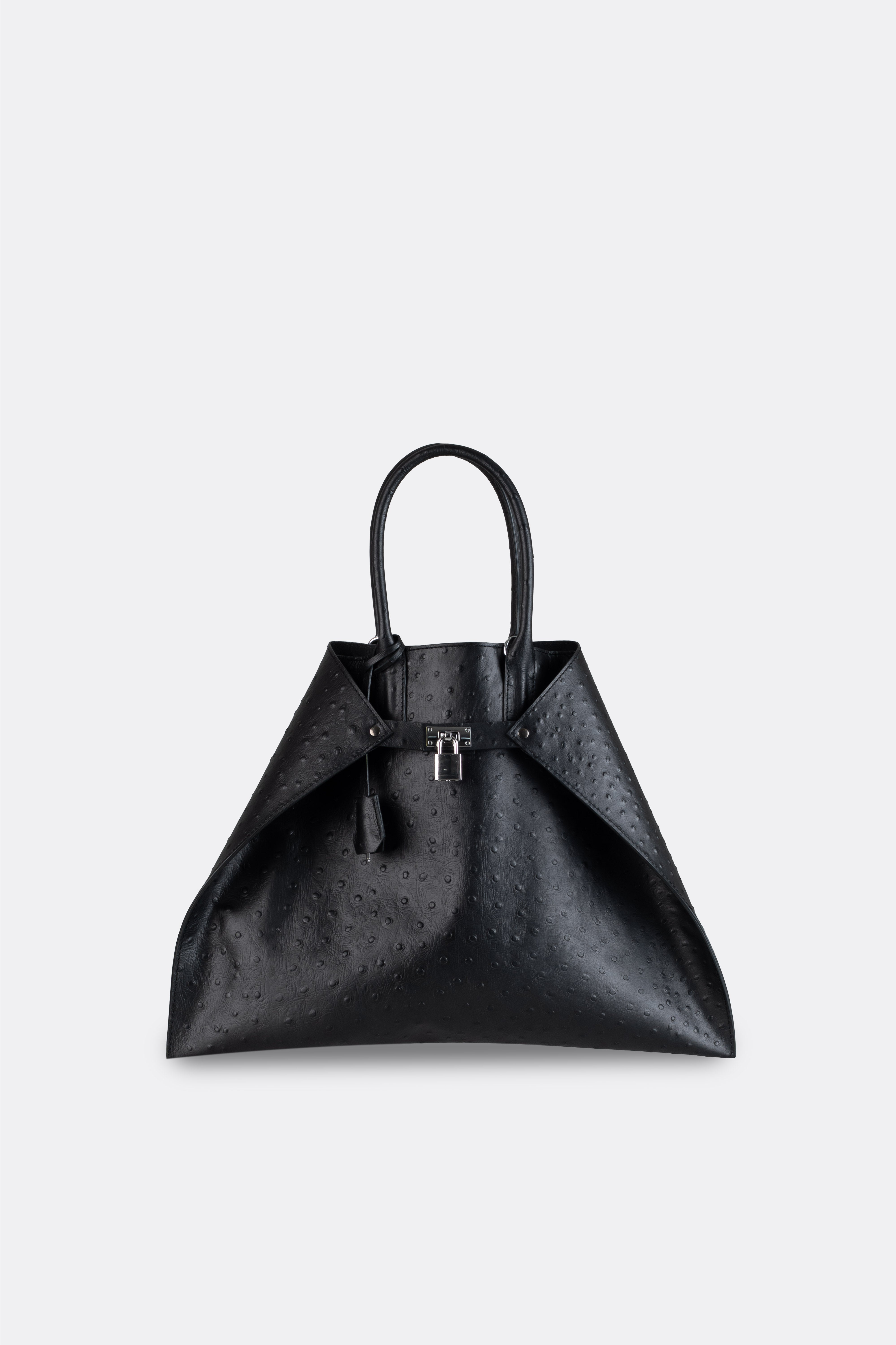Closer Bag Ostrich Black