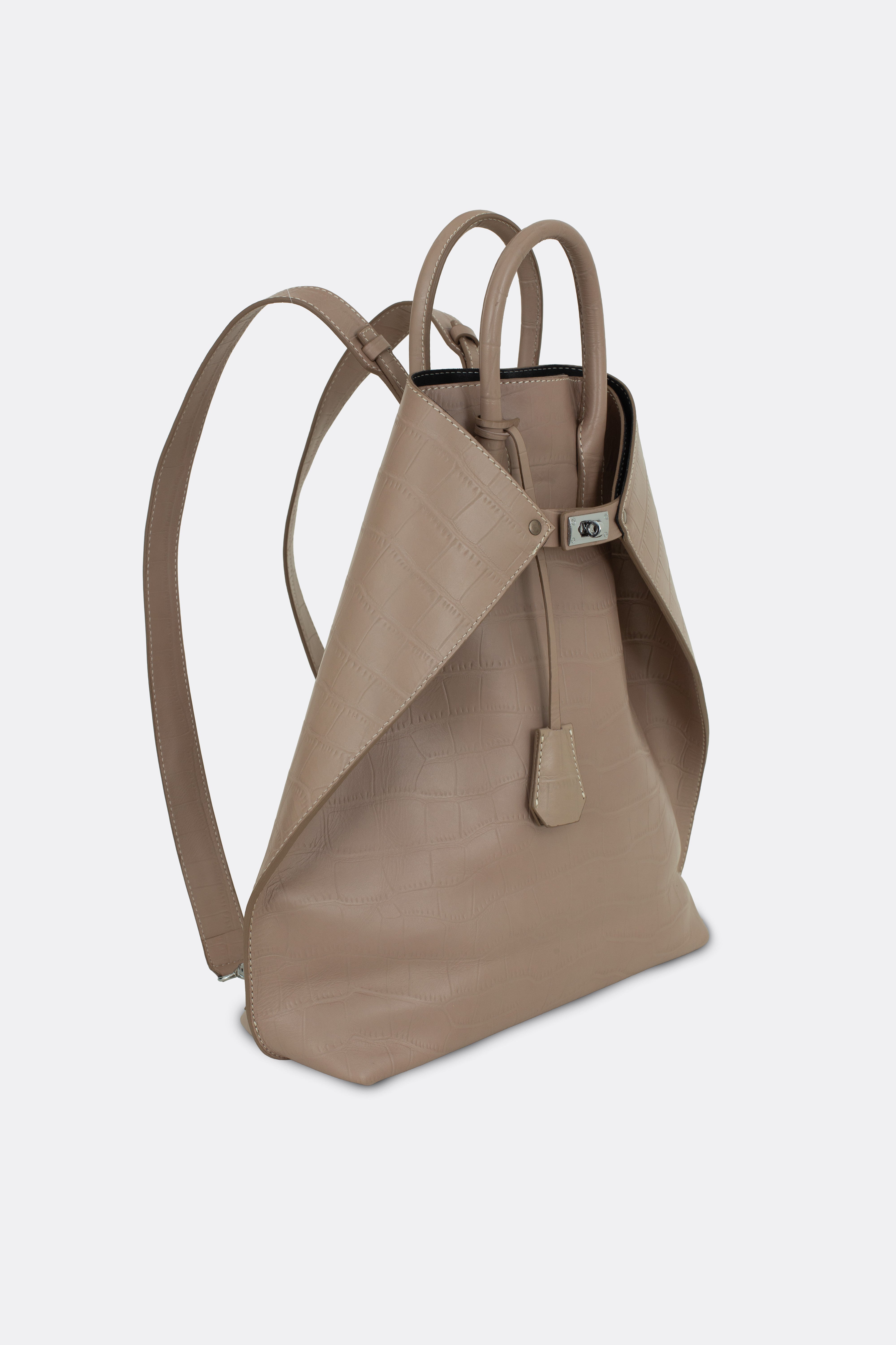 Closer Backpack Alligator Beige