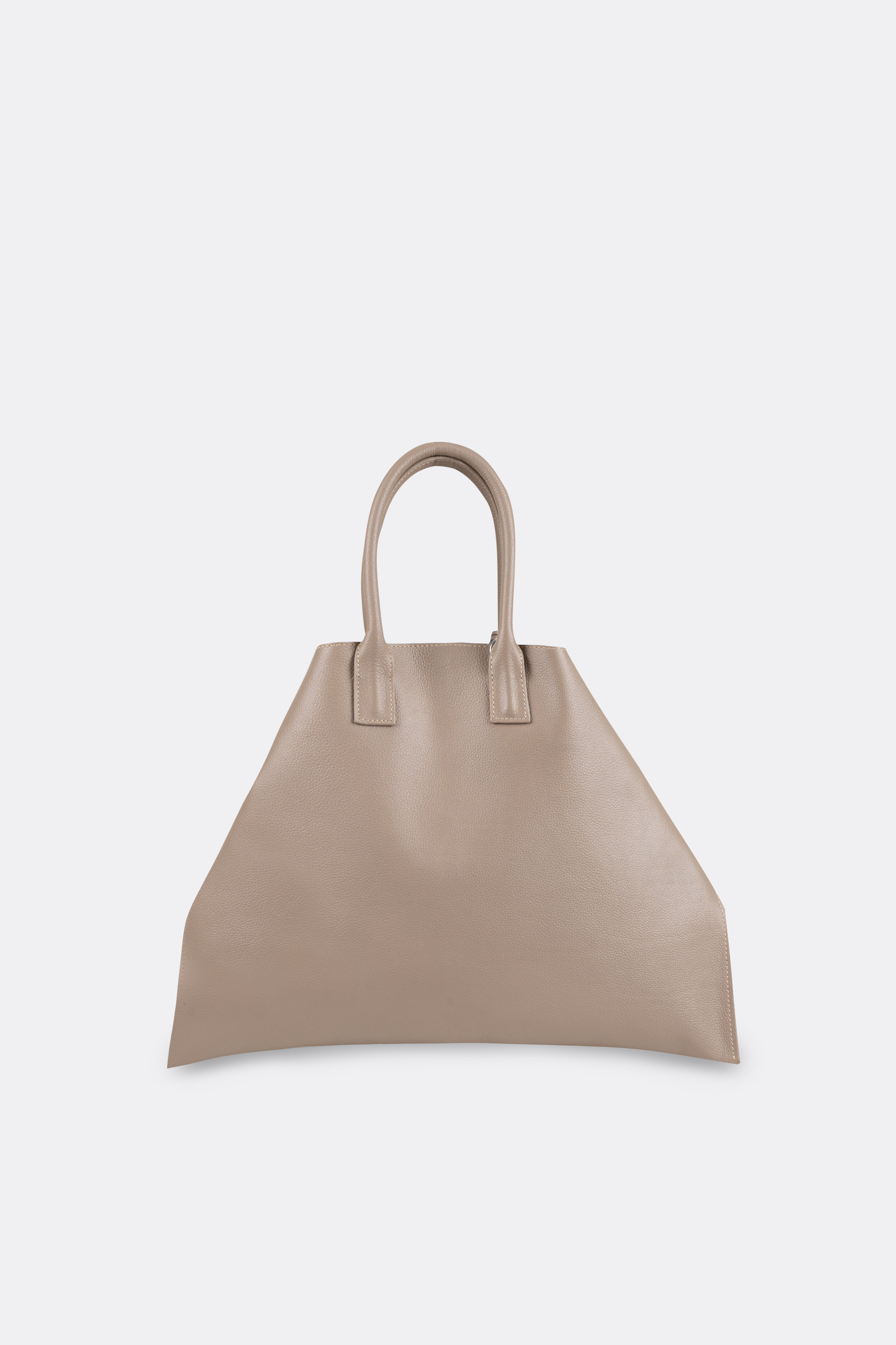 Closer Bag White Stitches Grain Taupe
