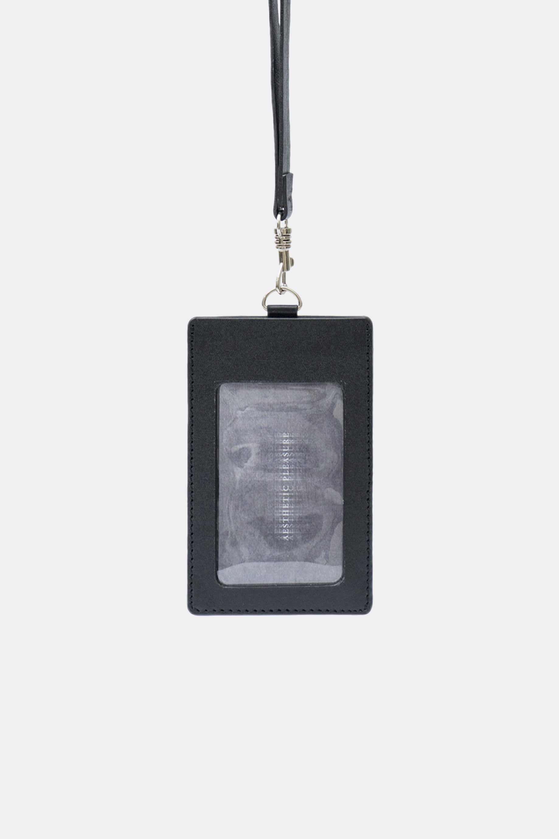 Dente Lanyard Card Holder Nappa Black