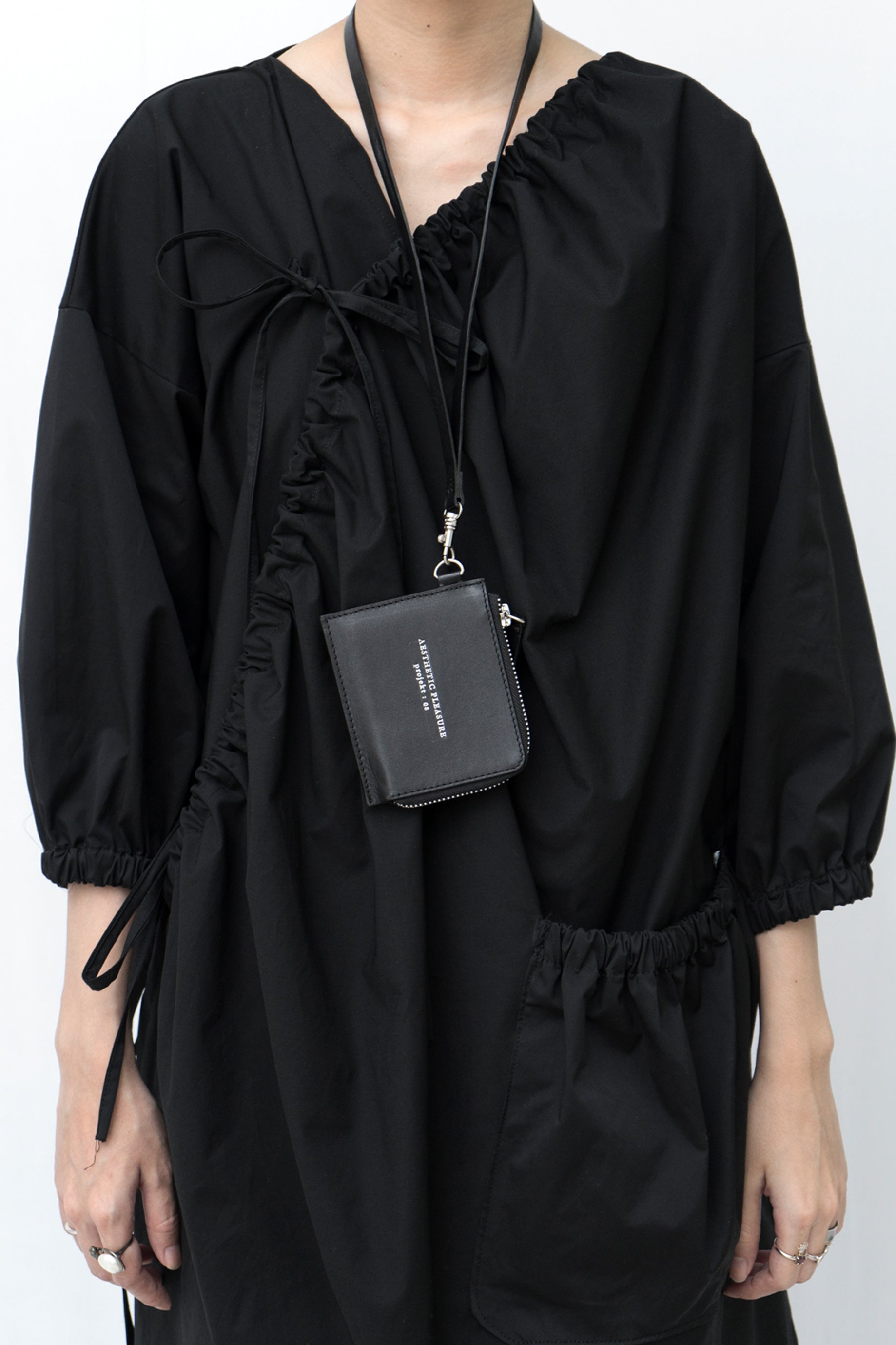 Gauss Lanyard Card Wallet Nappa Black