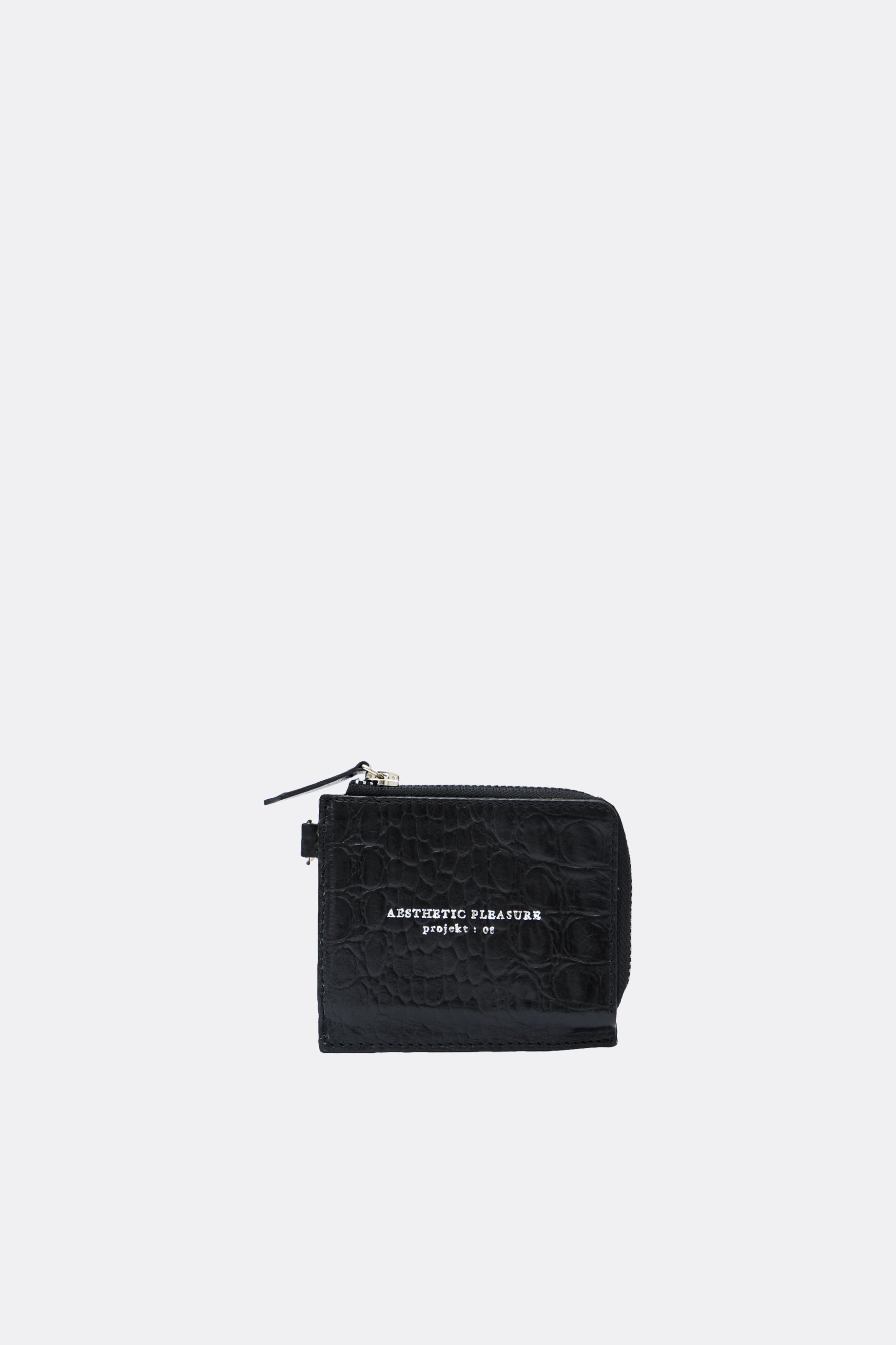 Gauss Lanyard Card Wallet Croc Black