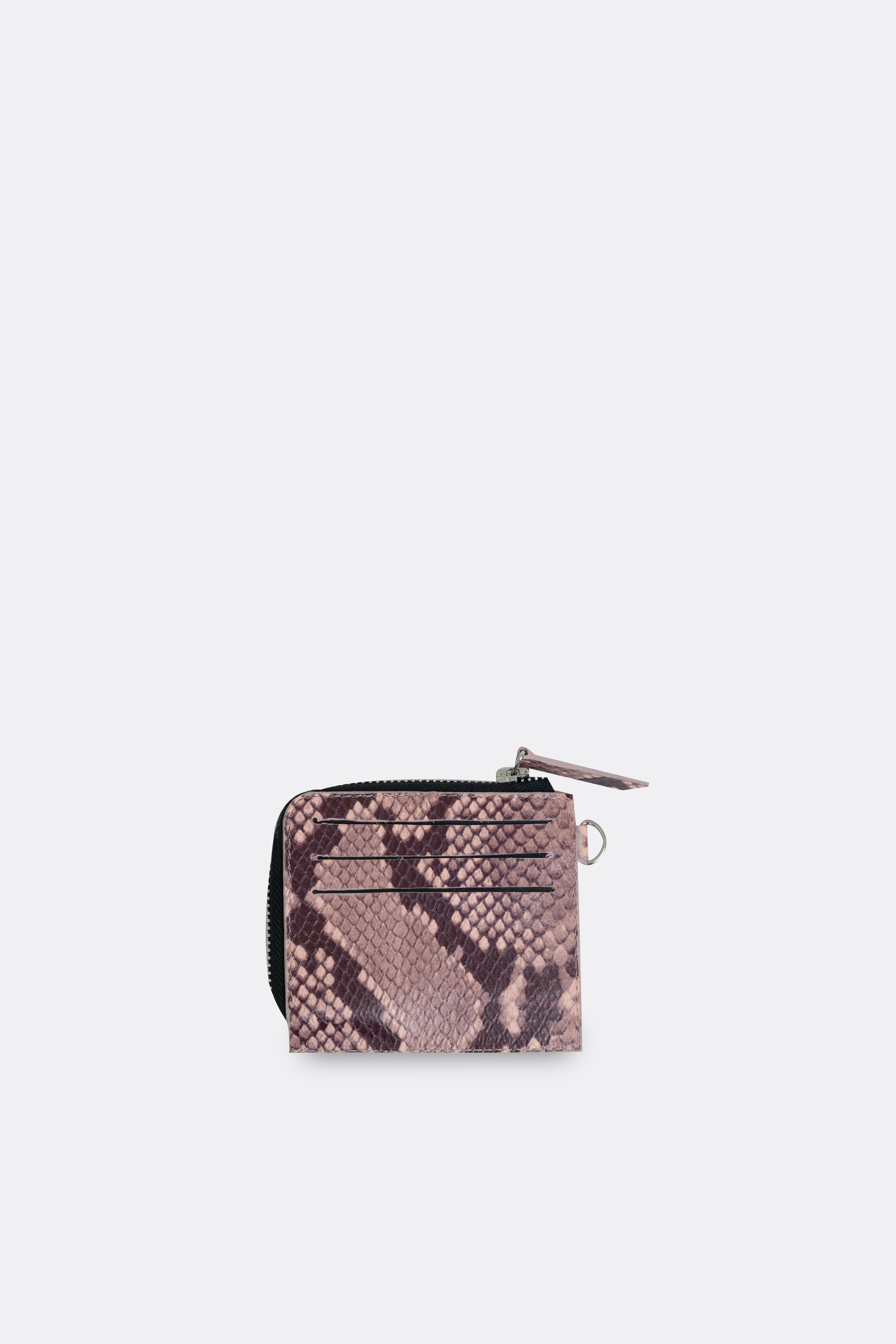 Gauss Lanyard Card Wallet Snakeskin Pink