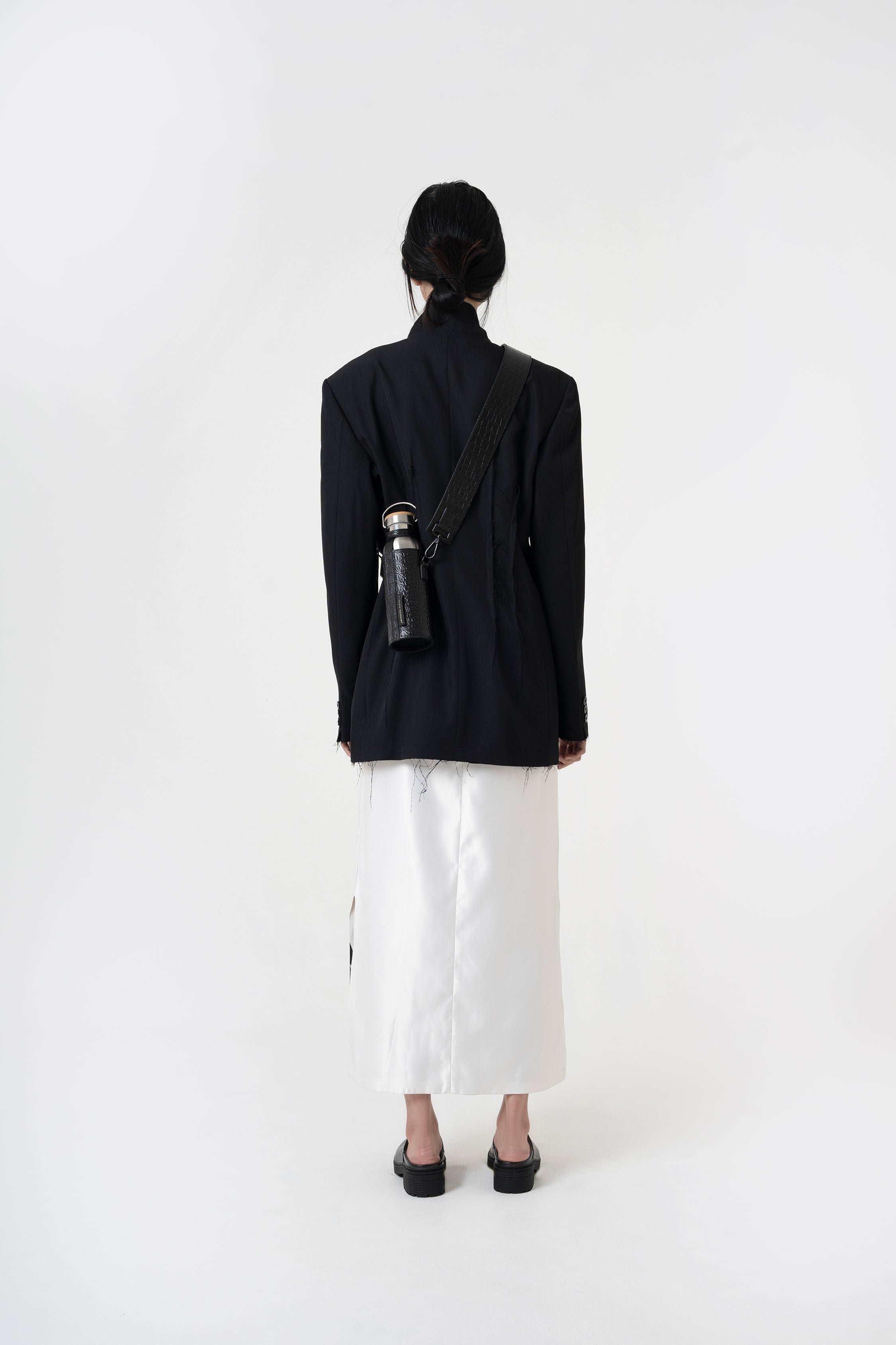 Ions Bottle Bag Croc Black - Silver Bottle