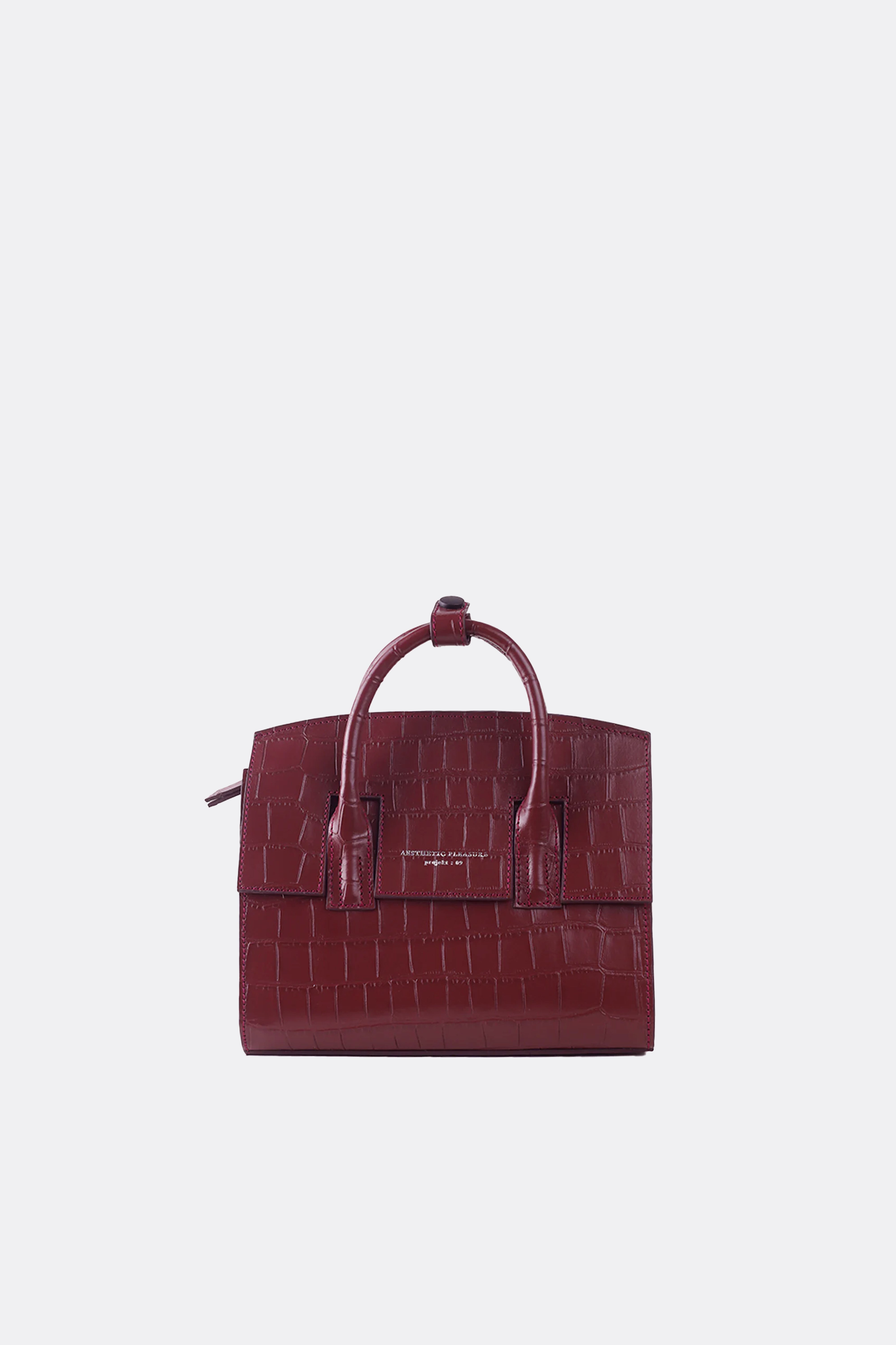 Mini Isolation Bag Alligator Maroon