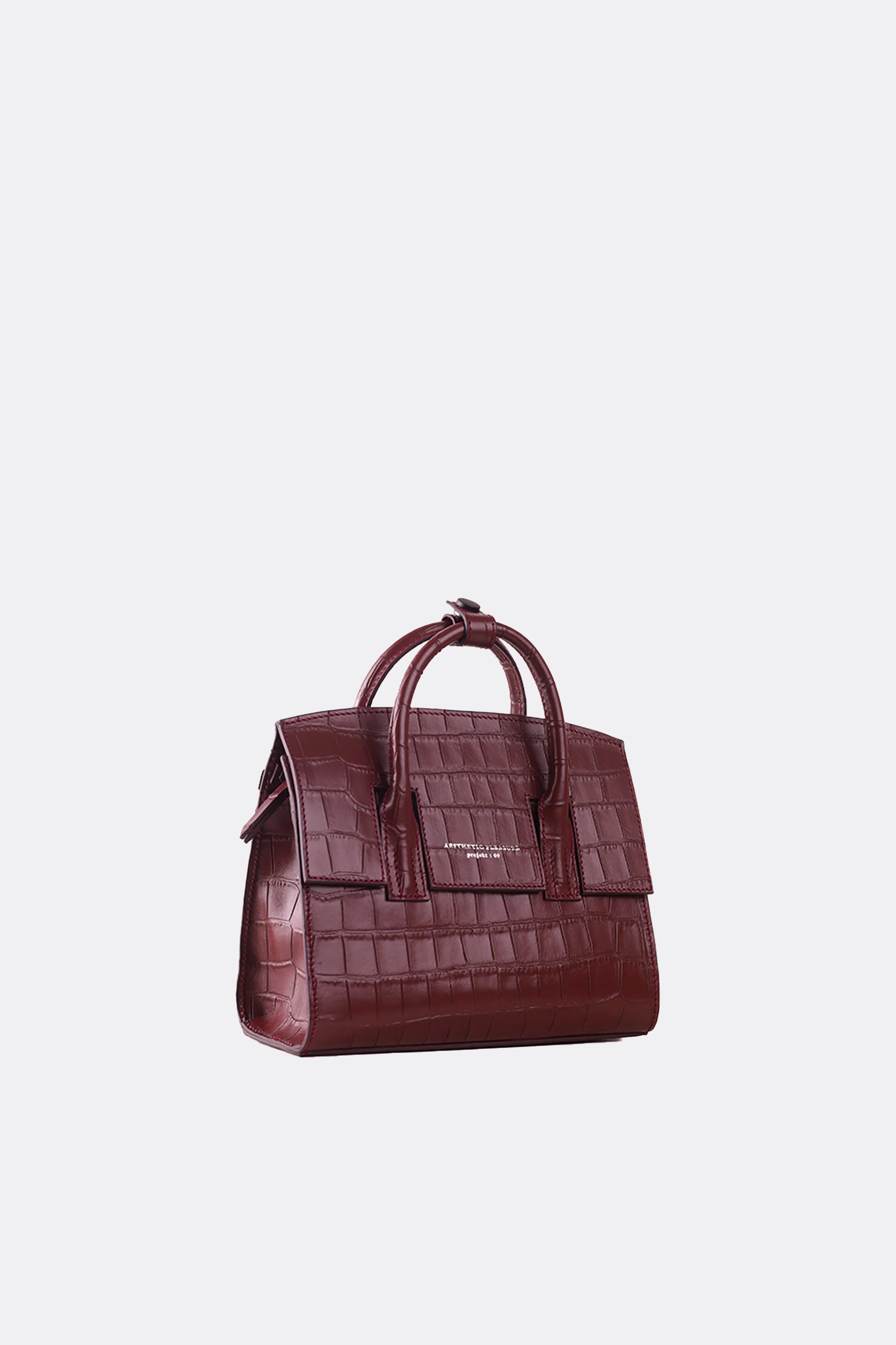 Mini Isolation Bag Alligator Maroon
