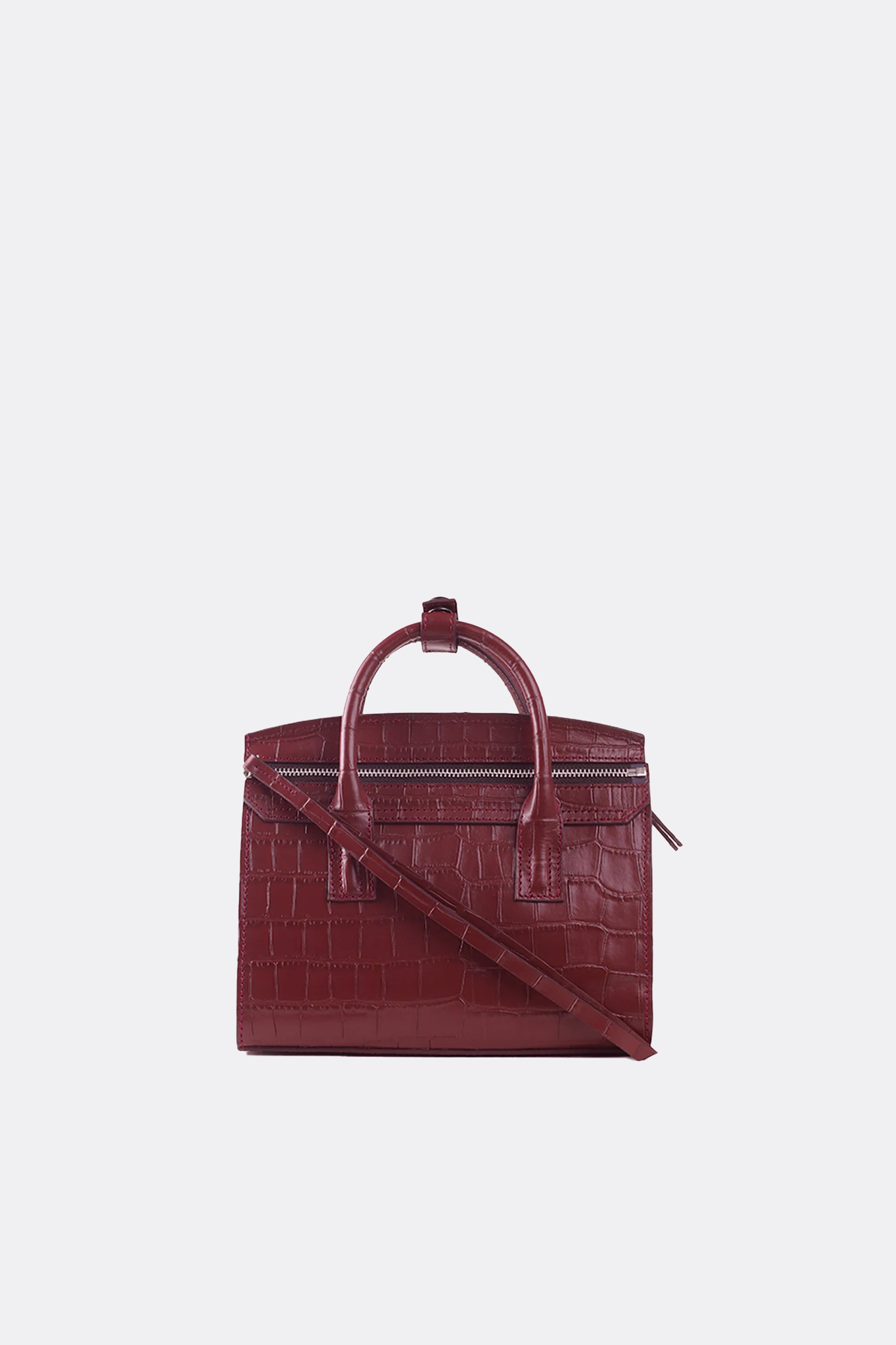 Mini Isolation Bag Alligator Maroon