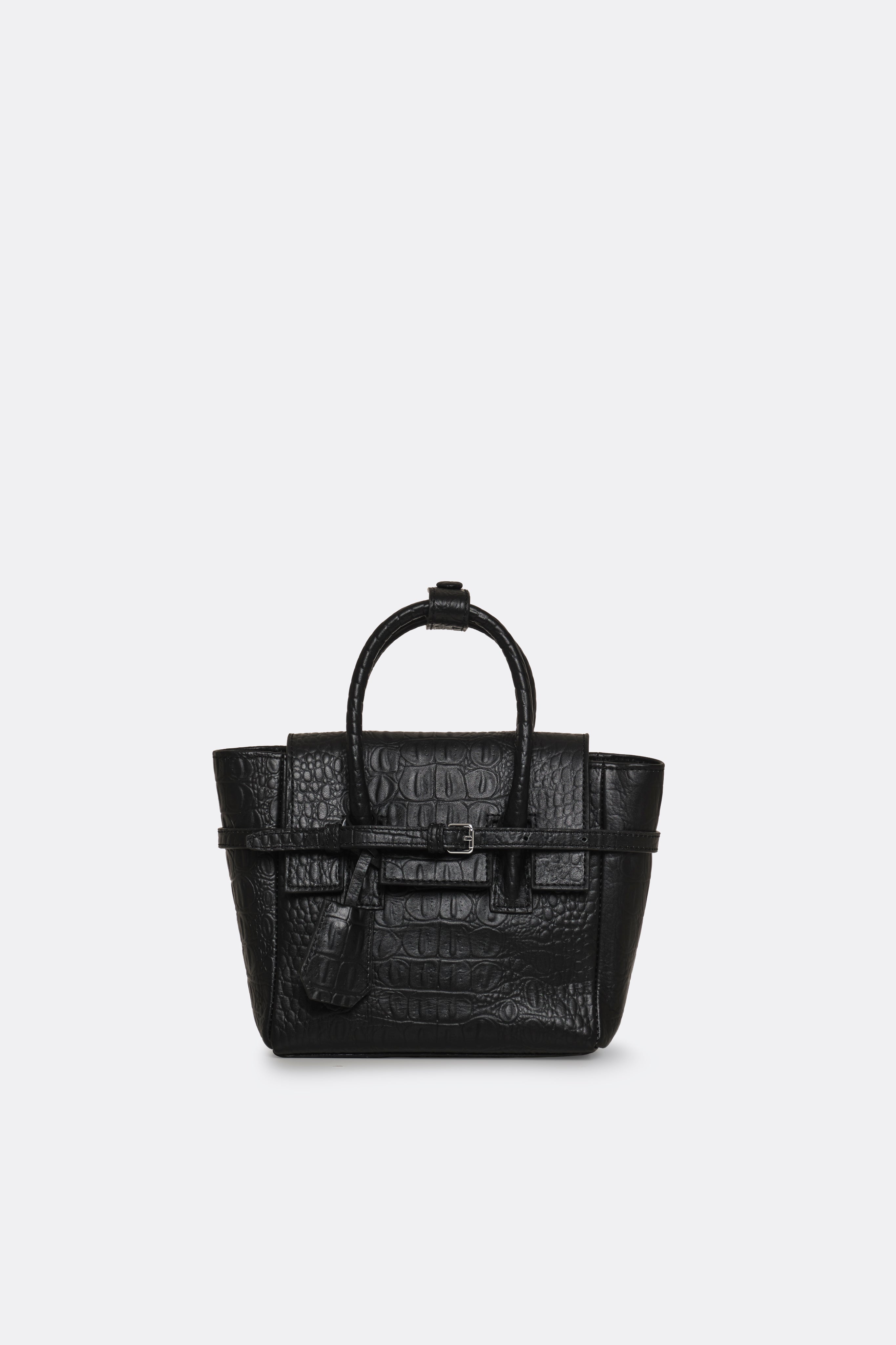 Mini Obi Bag Croc Black