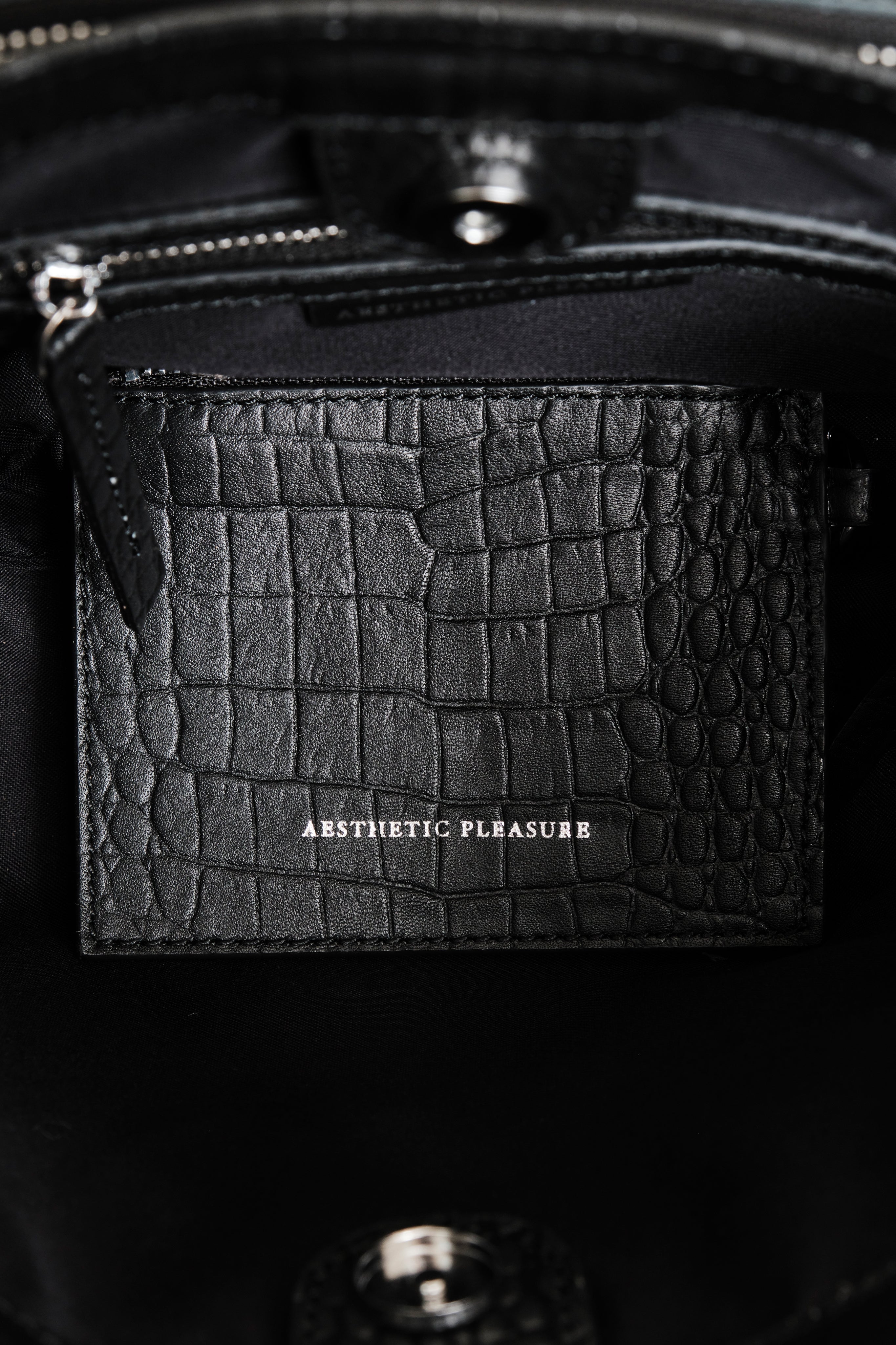 Mini Obi Bag Croc Black
