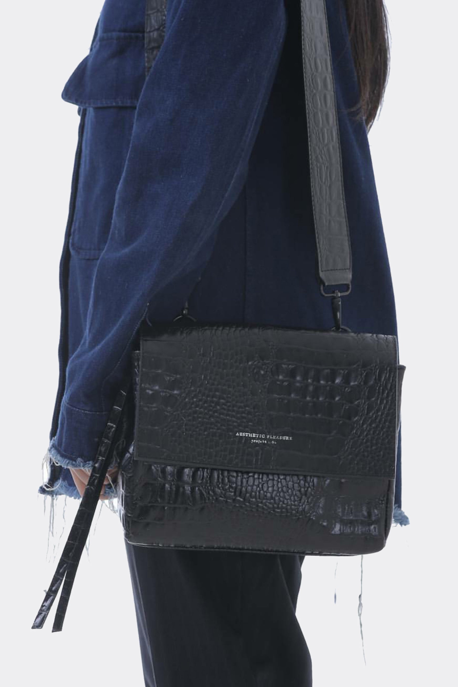 Mini Cassels Bag Croc Black