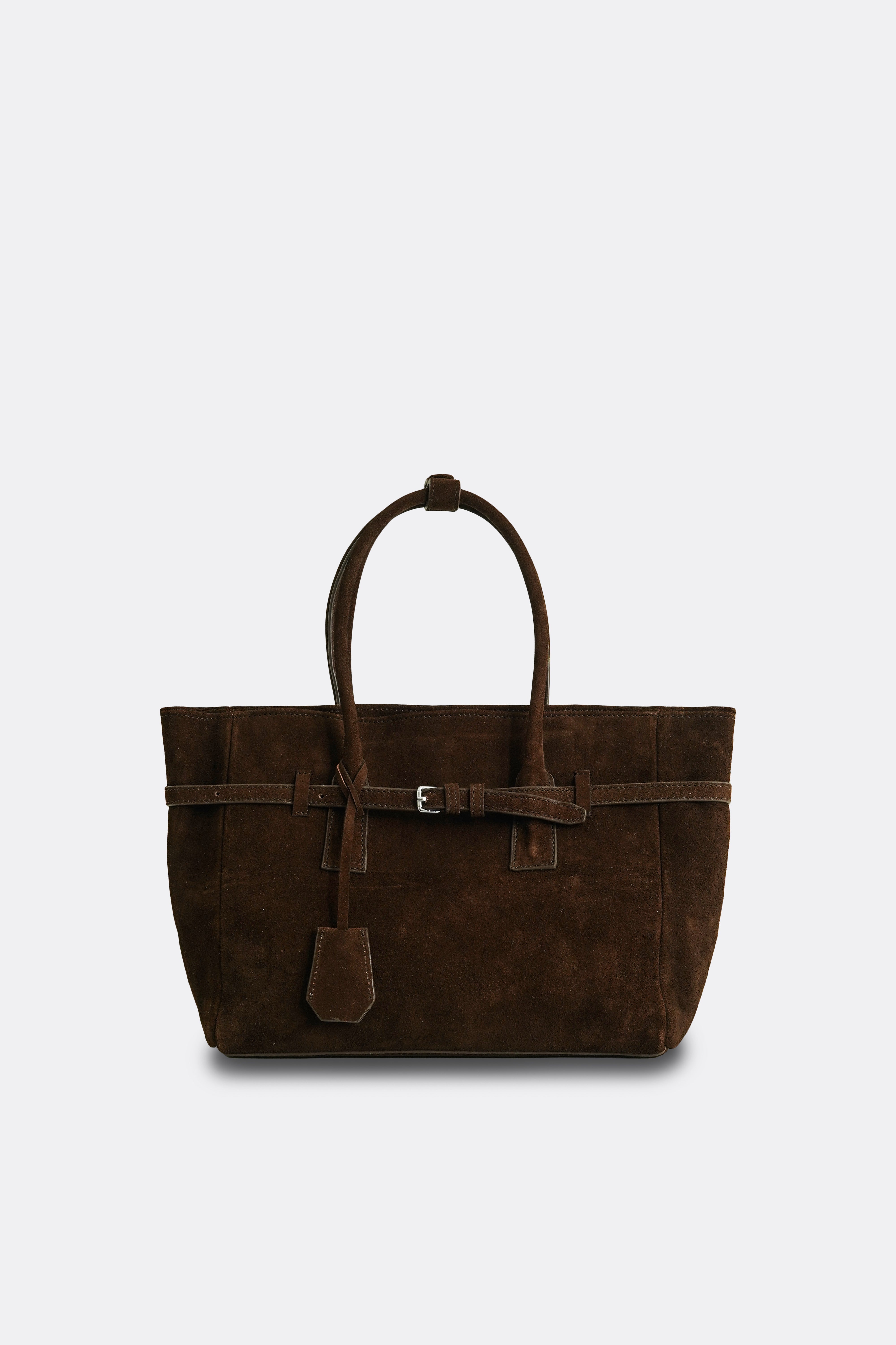 Medium Obi Bag Suede Brown