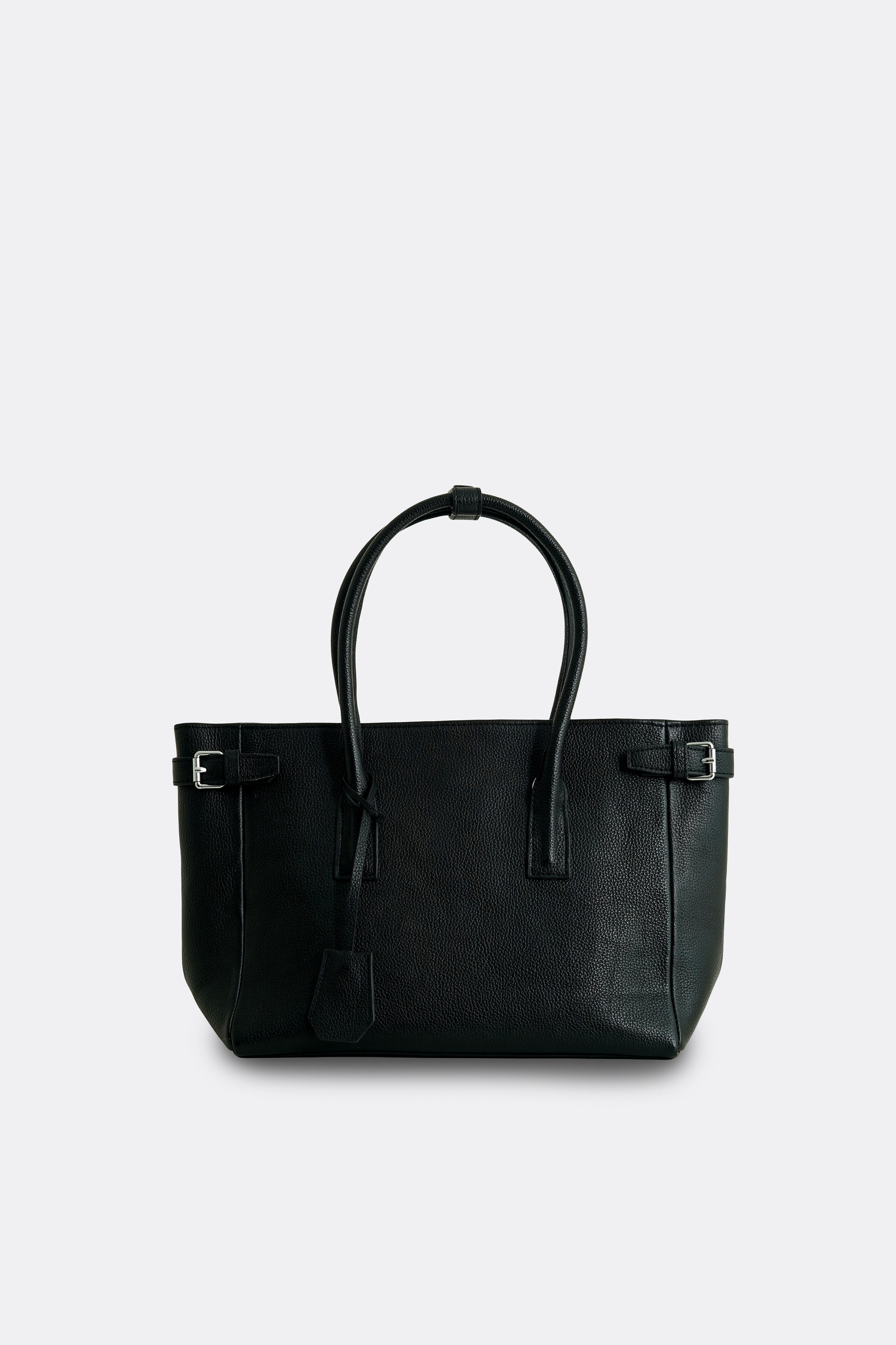 Medium Rocco Bag Grain Black