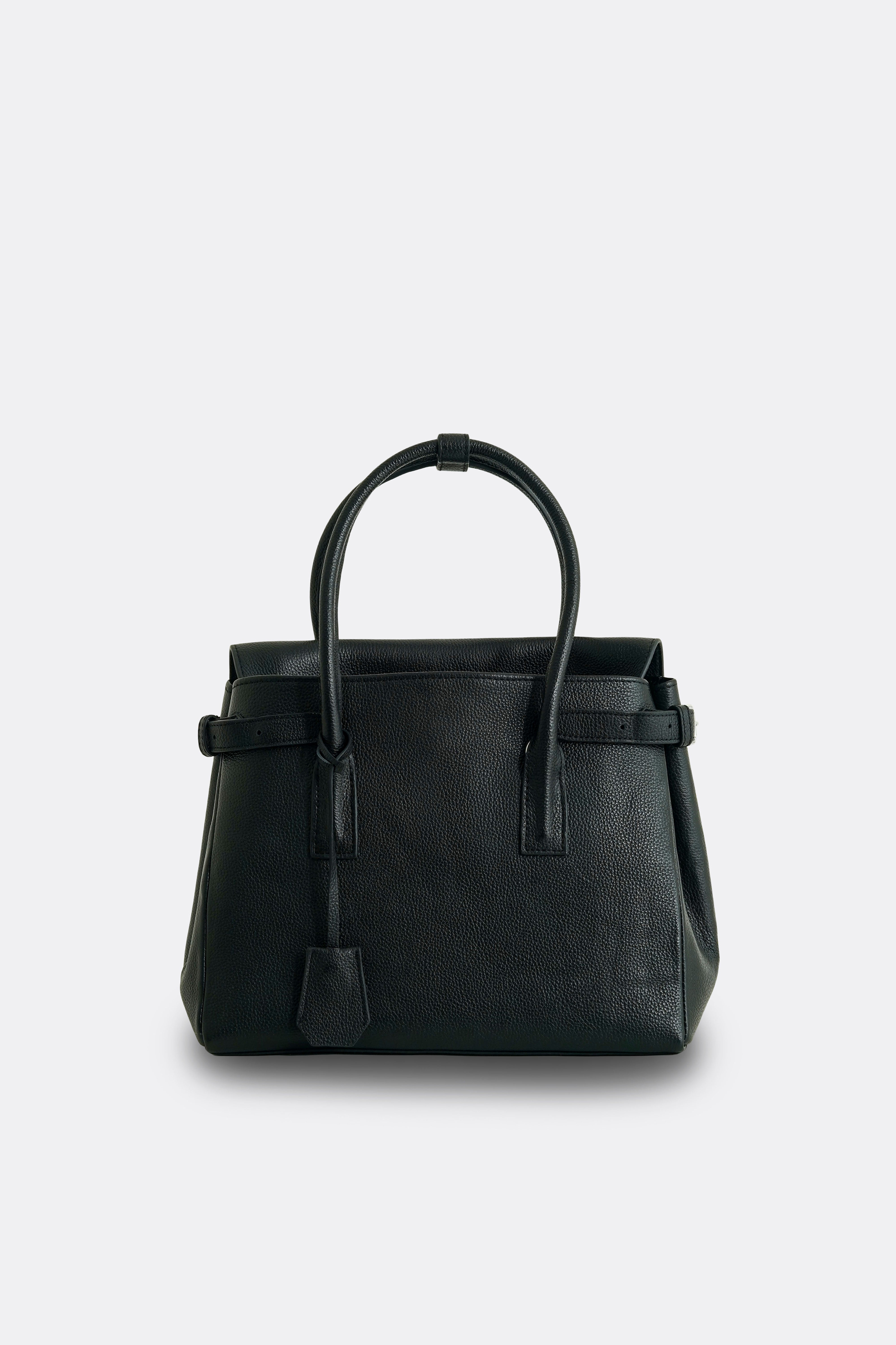 Medium Rocco Bag Grain Black