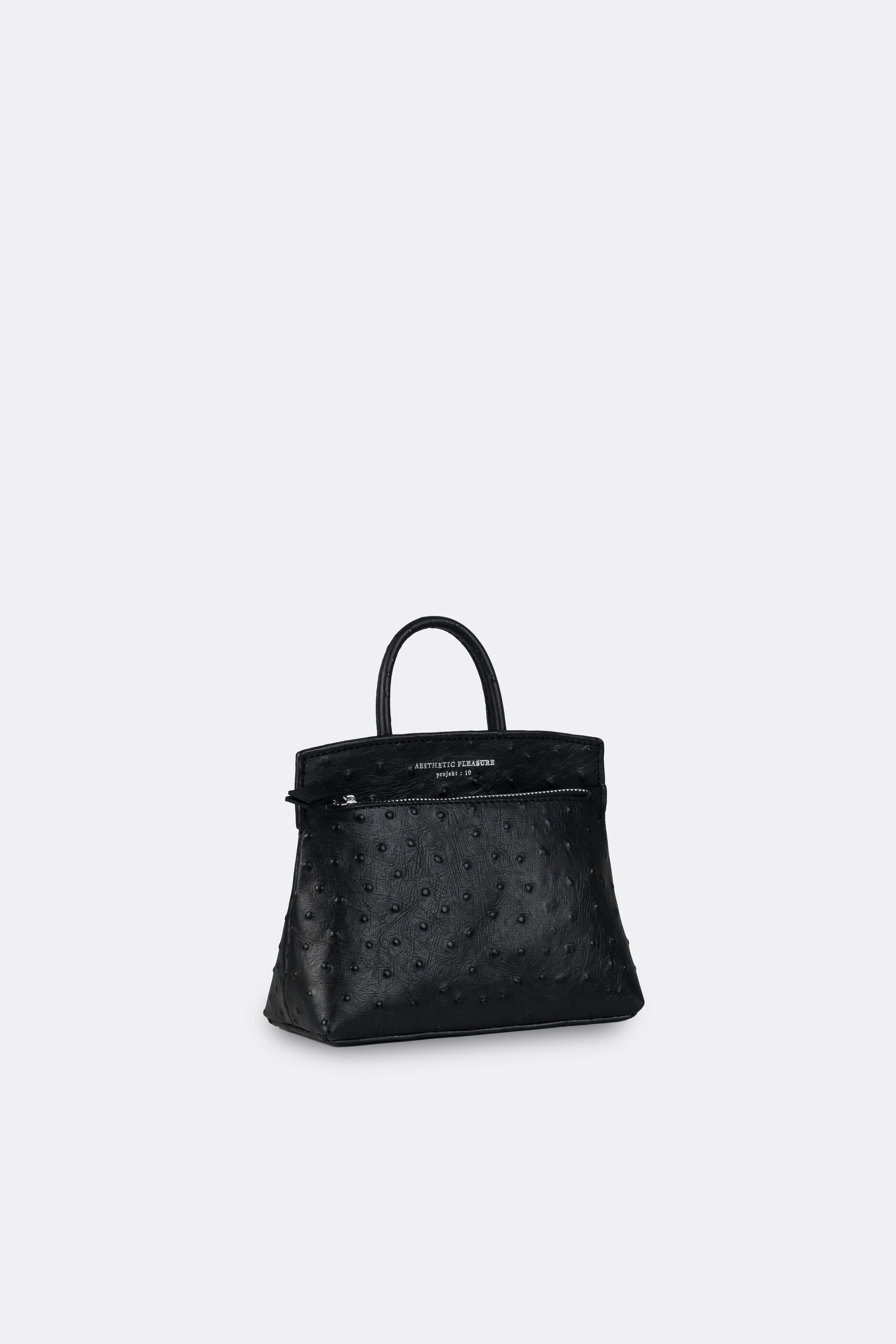 Mini Ace Bag Ostrich Black
