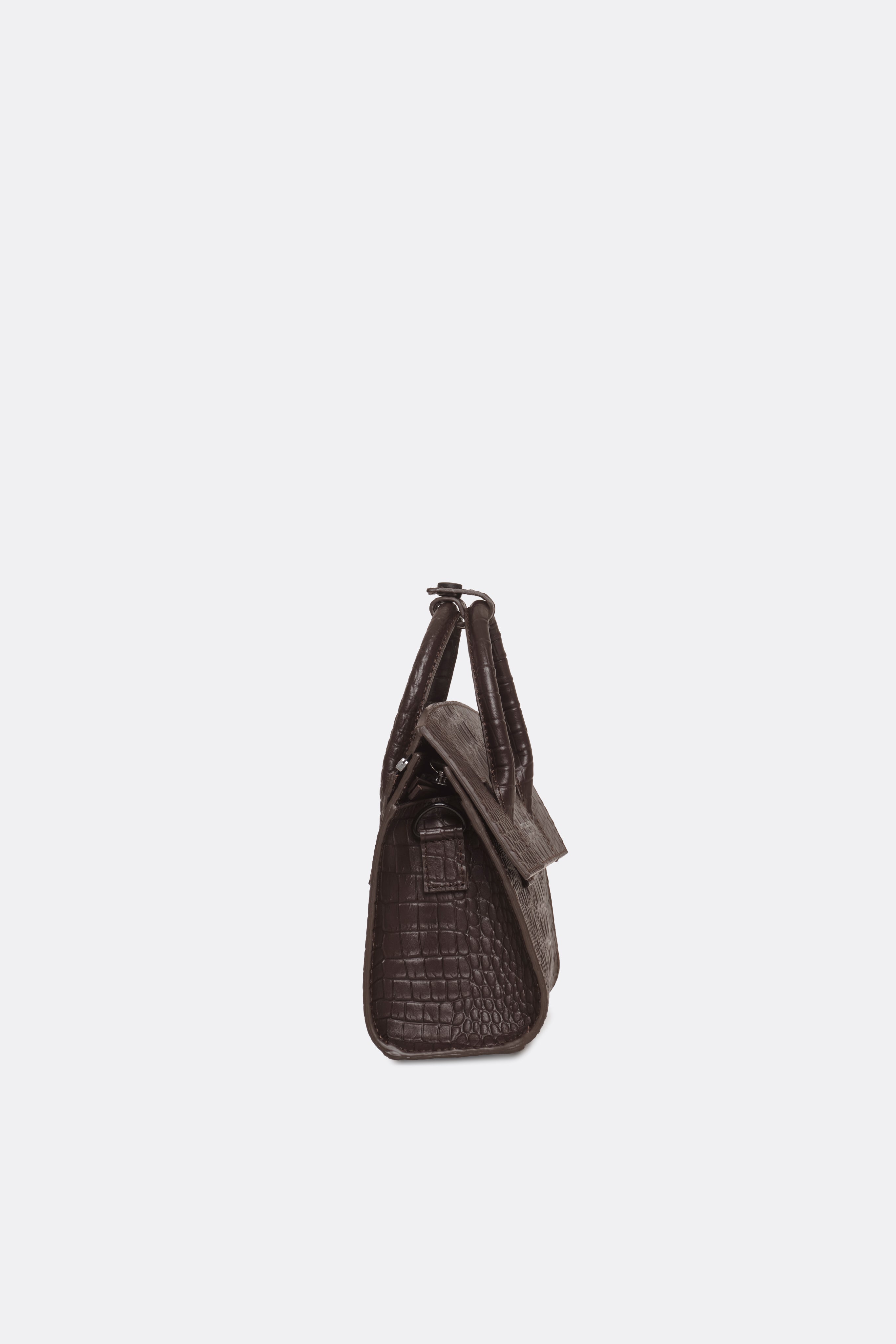 Mini Isolation Bag Croc Brown