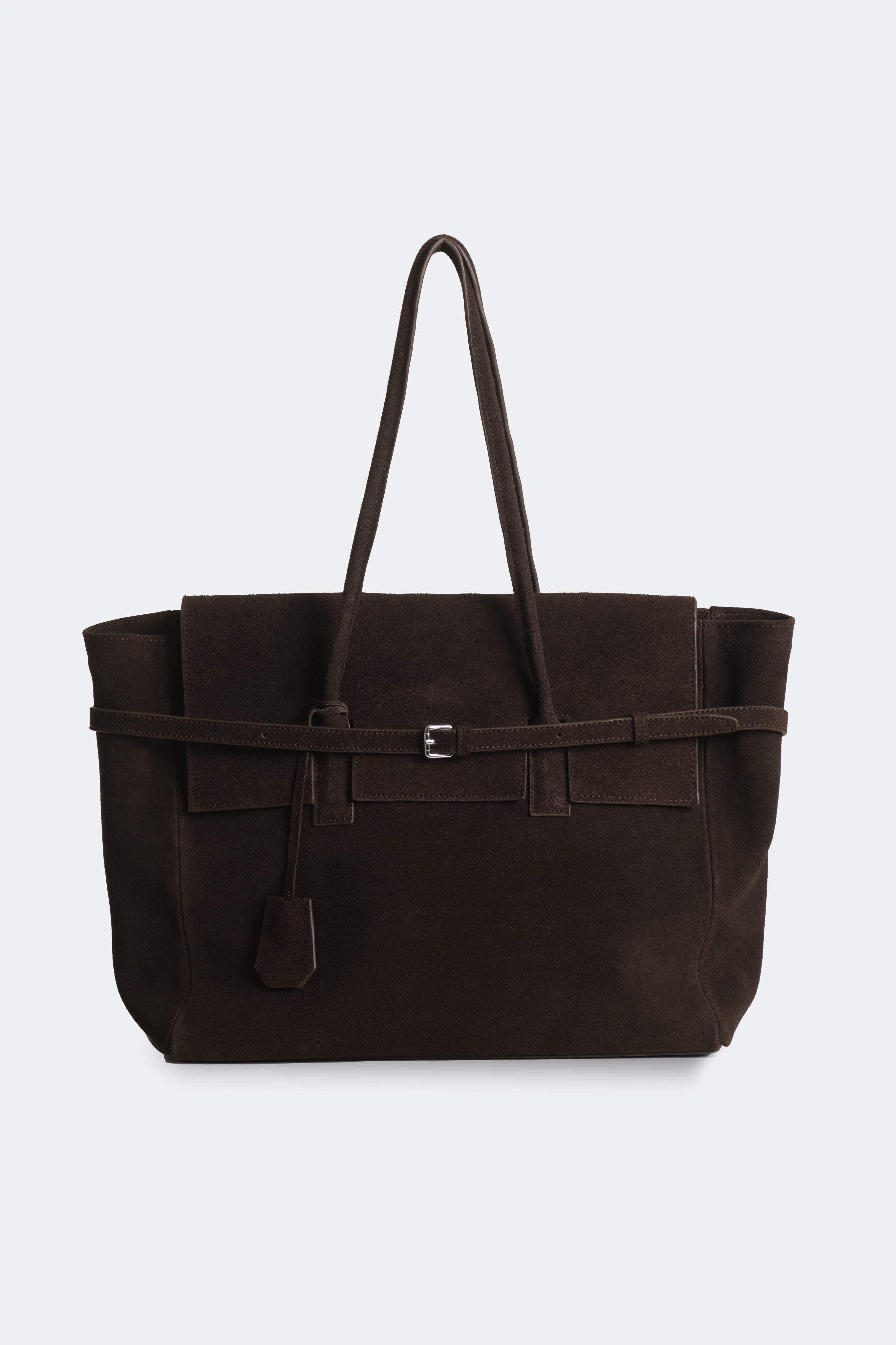 Obi Bag Suede Dark Brown