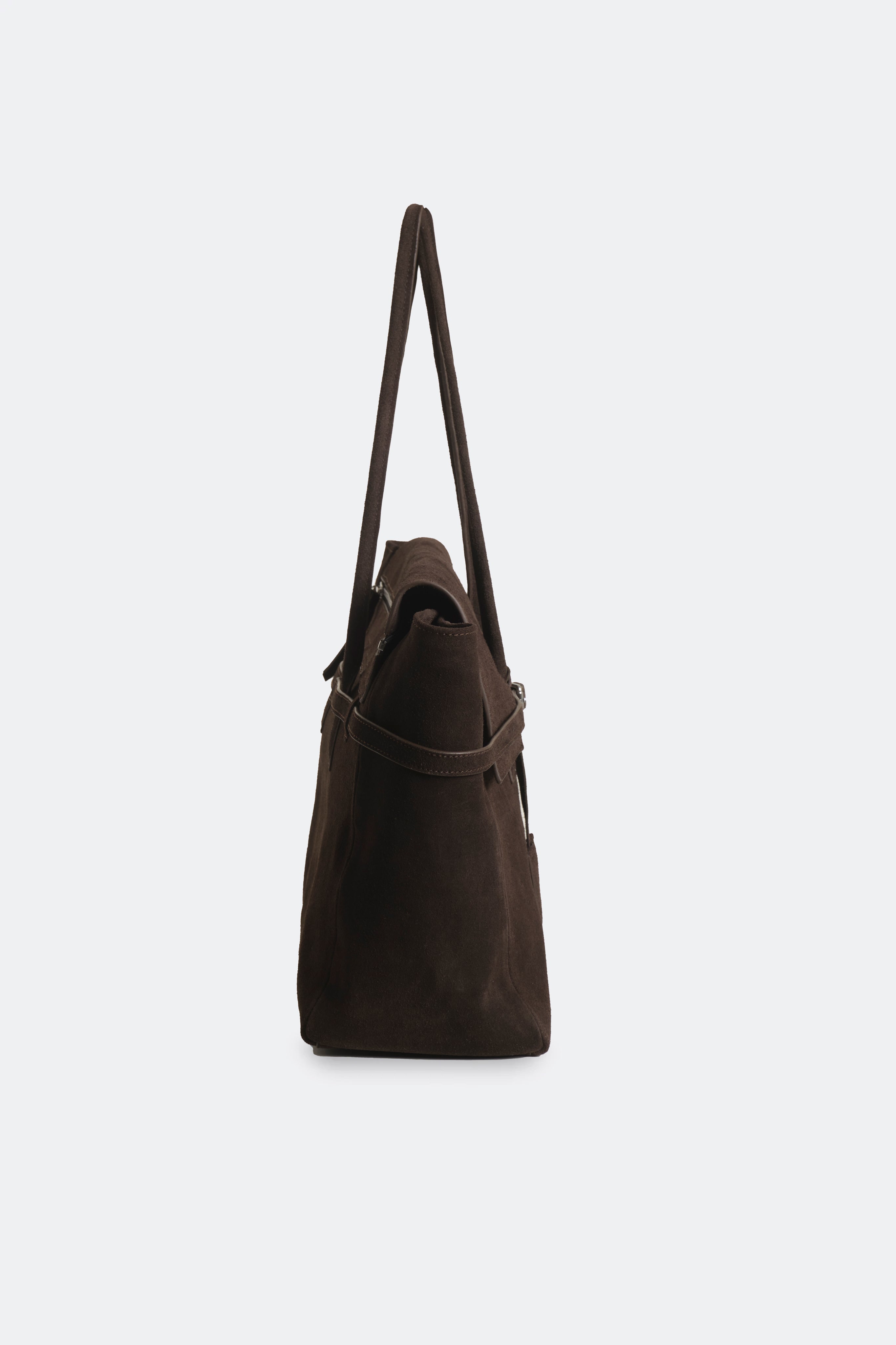 Obi Bag Suede Dark Brown