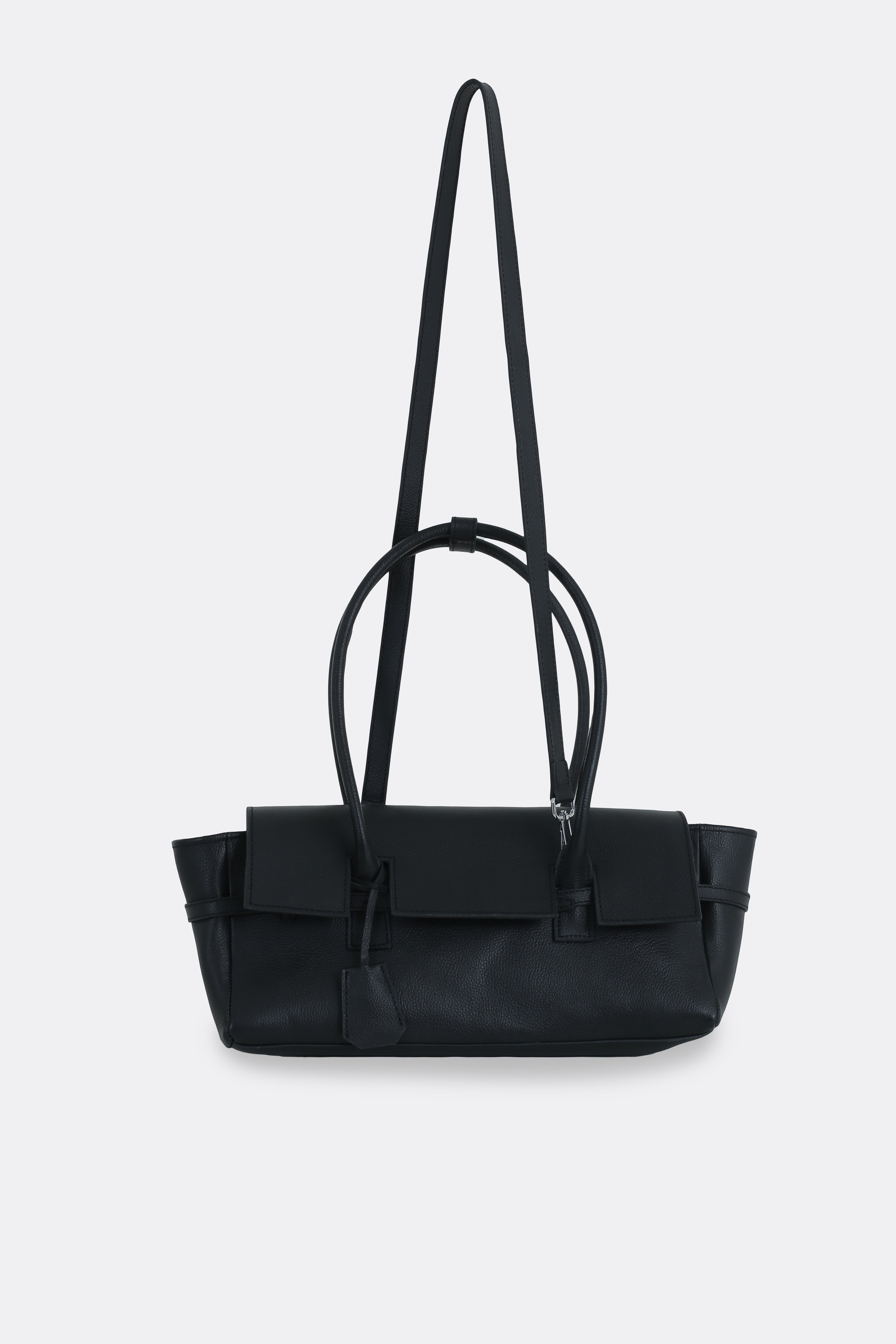 Obi Baguette Bag Grain Black