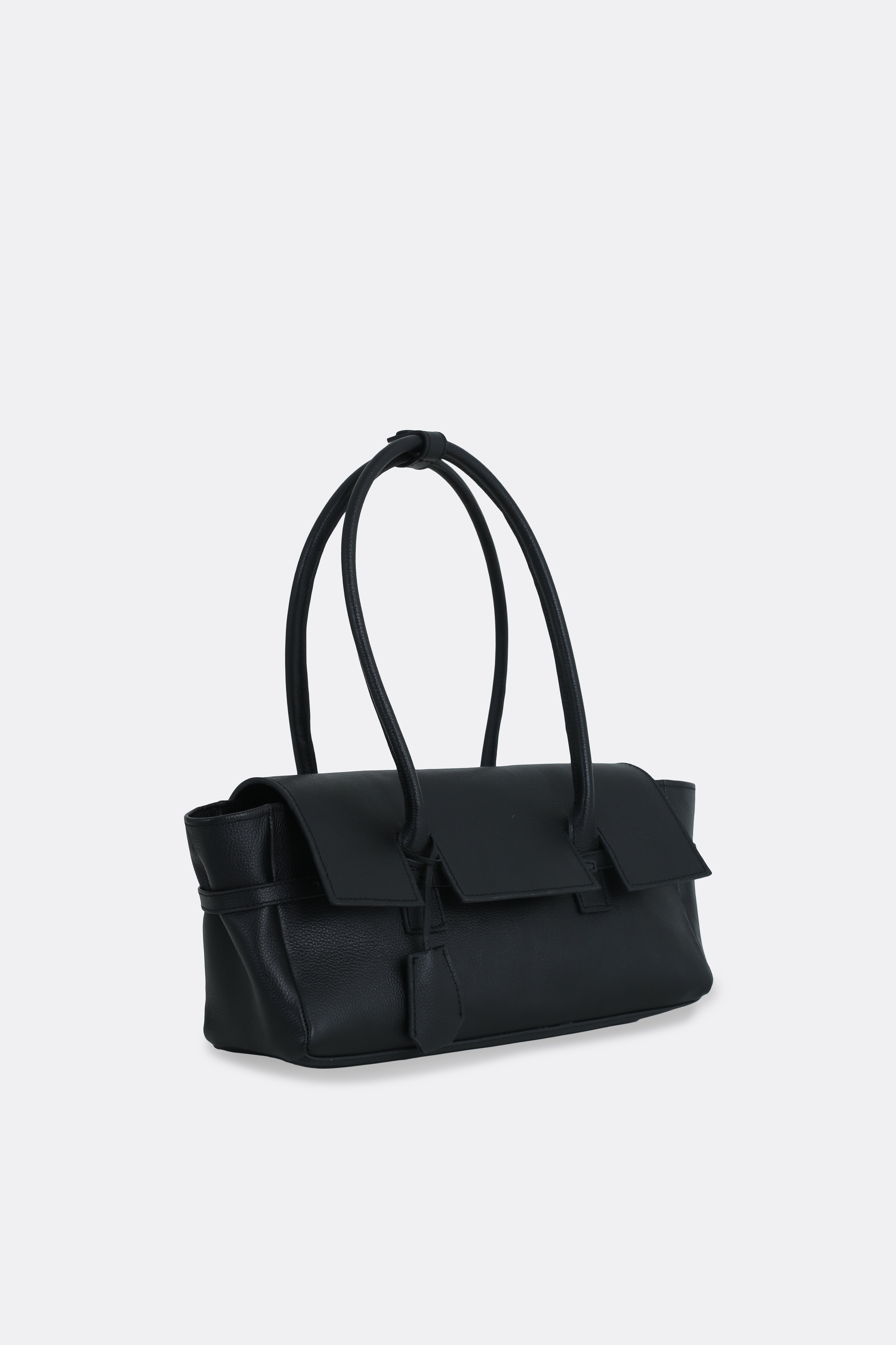 Obi Baguette Bag Grain Black