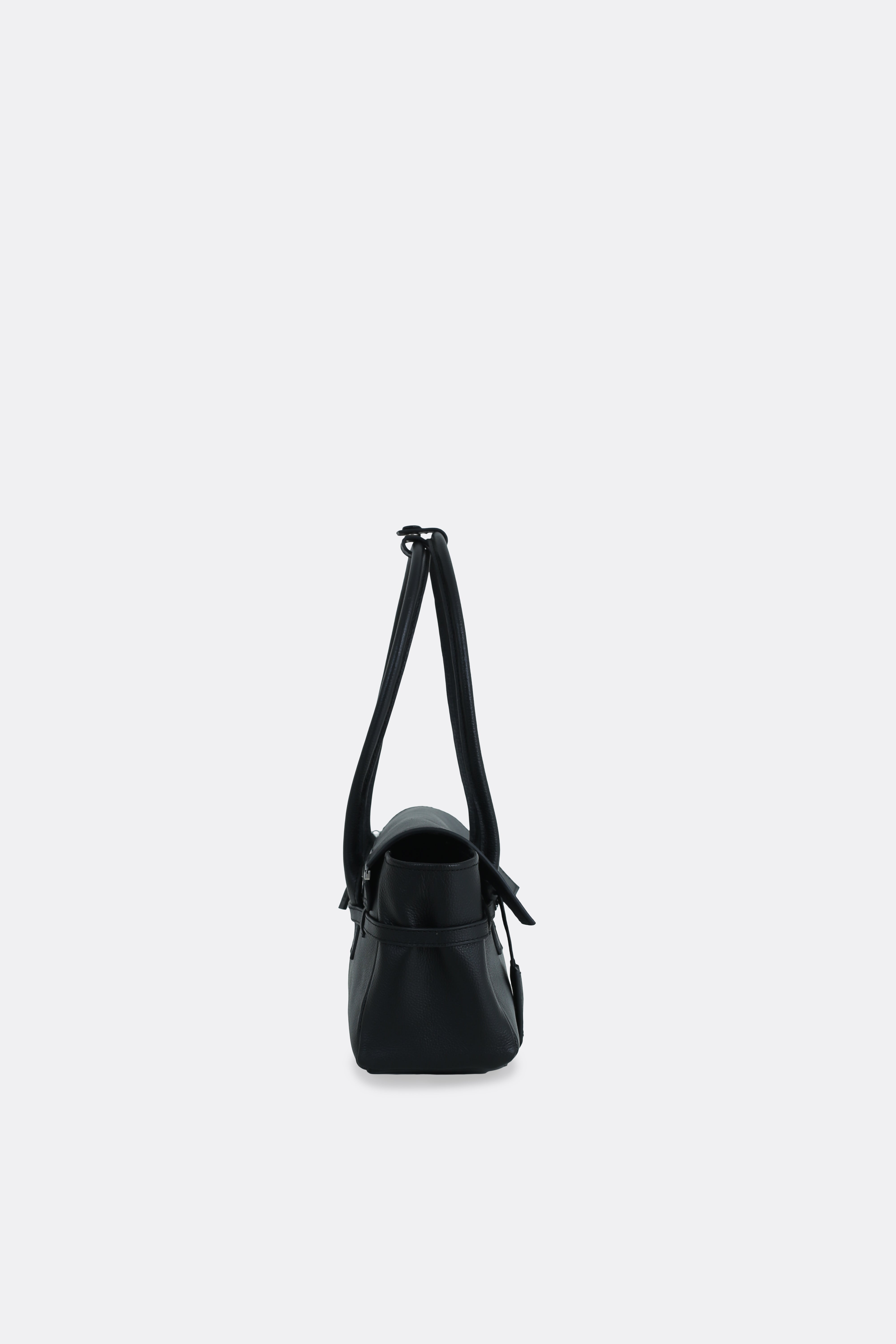 Obi Baguette Bag Grain Black