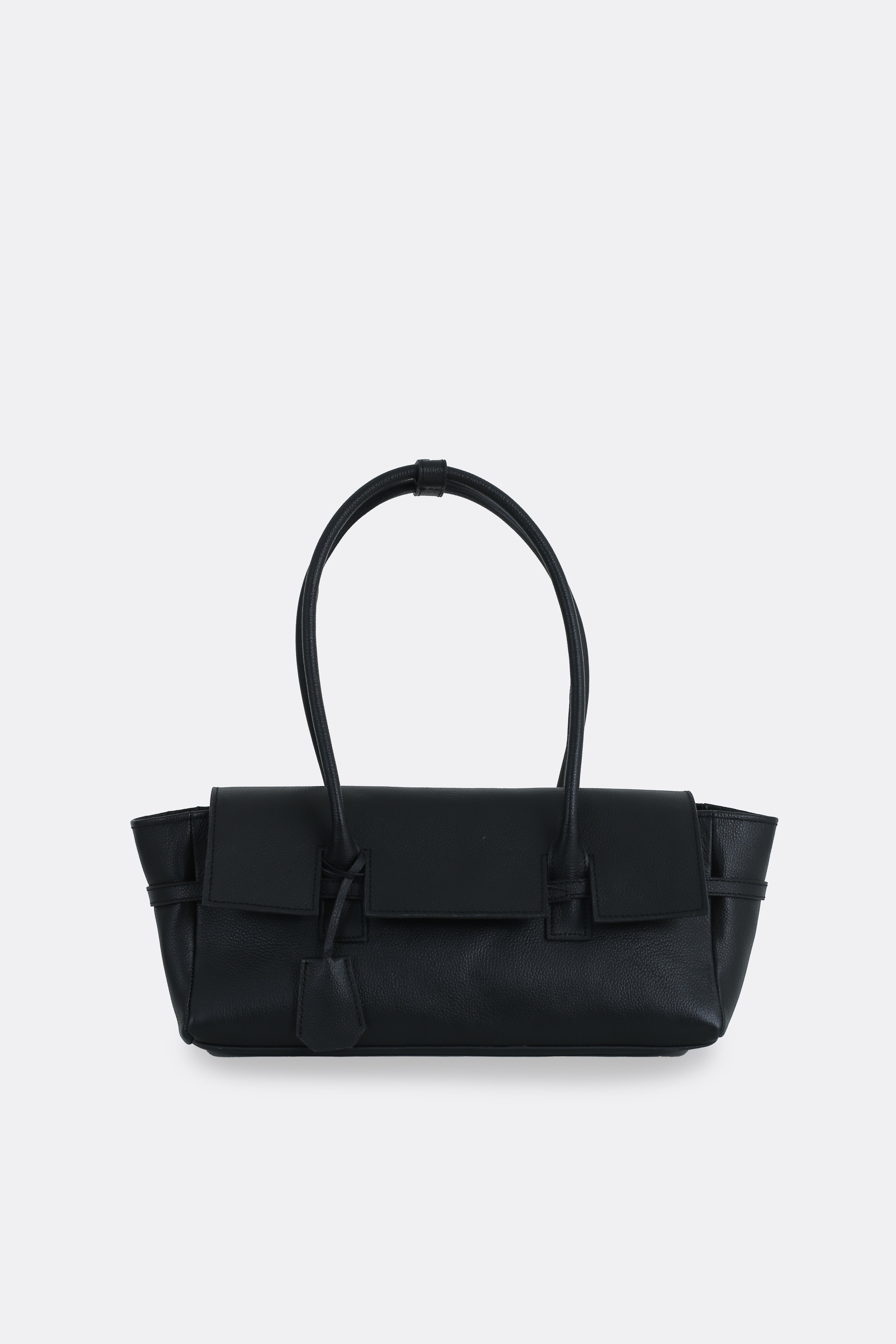 Obi Baguette Bag Grain Black