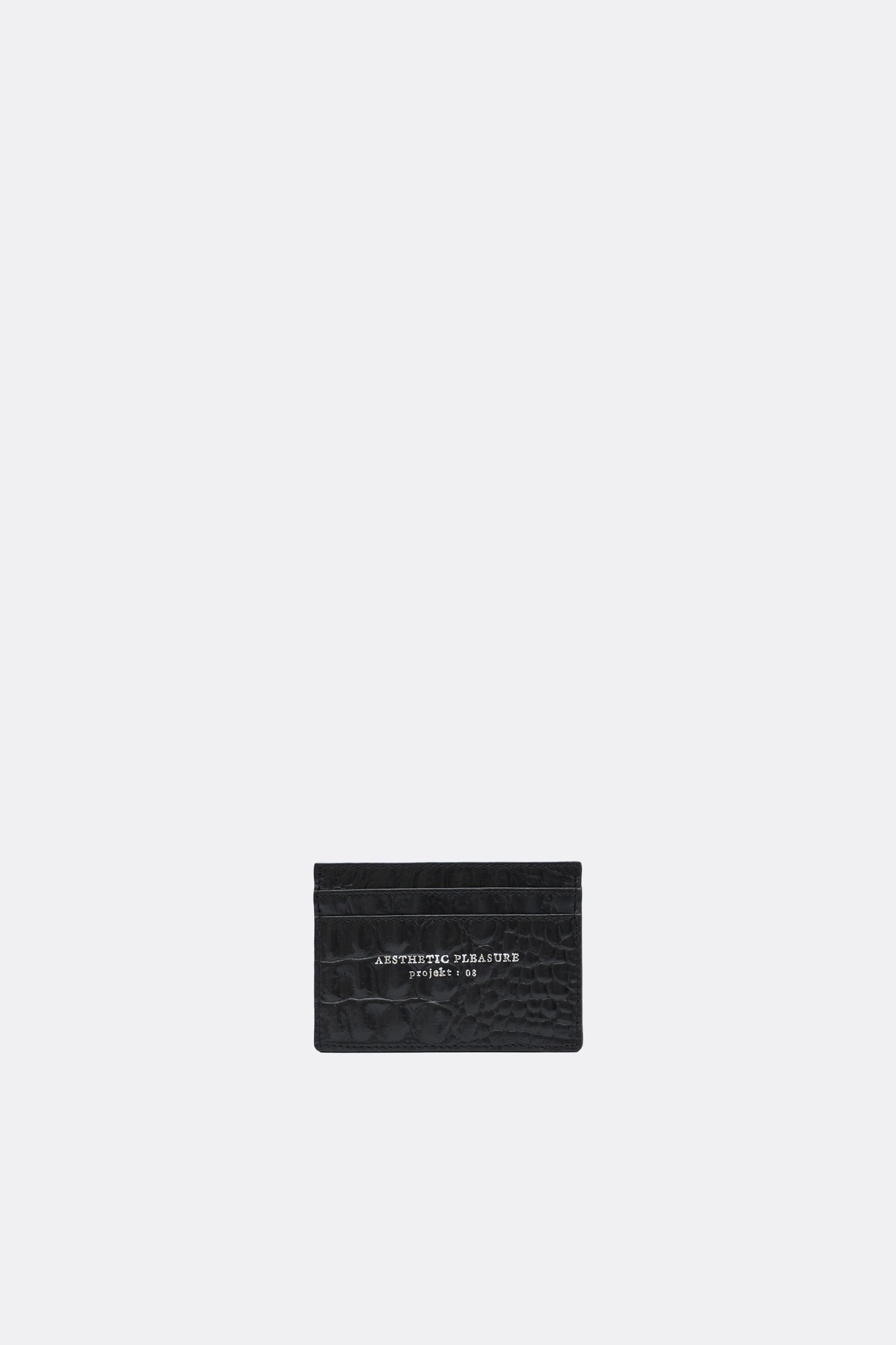 Recta Card Holder Croc Black