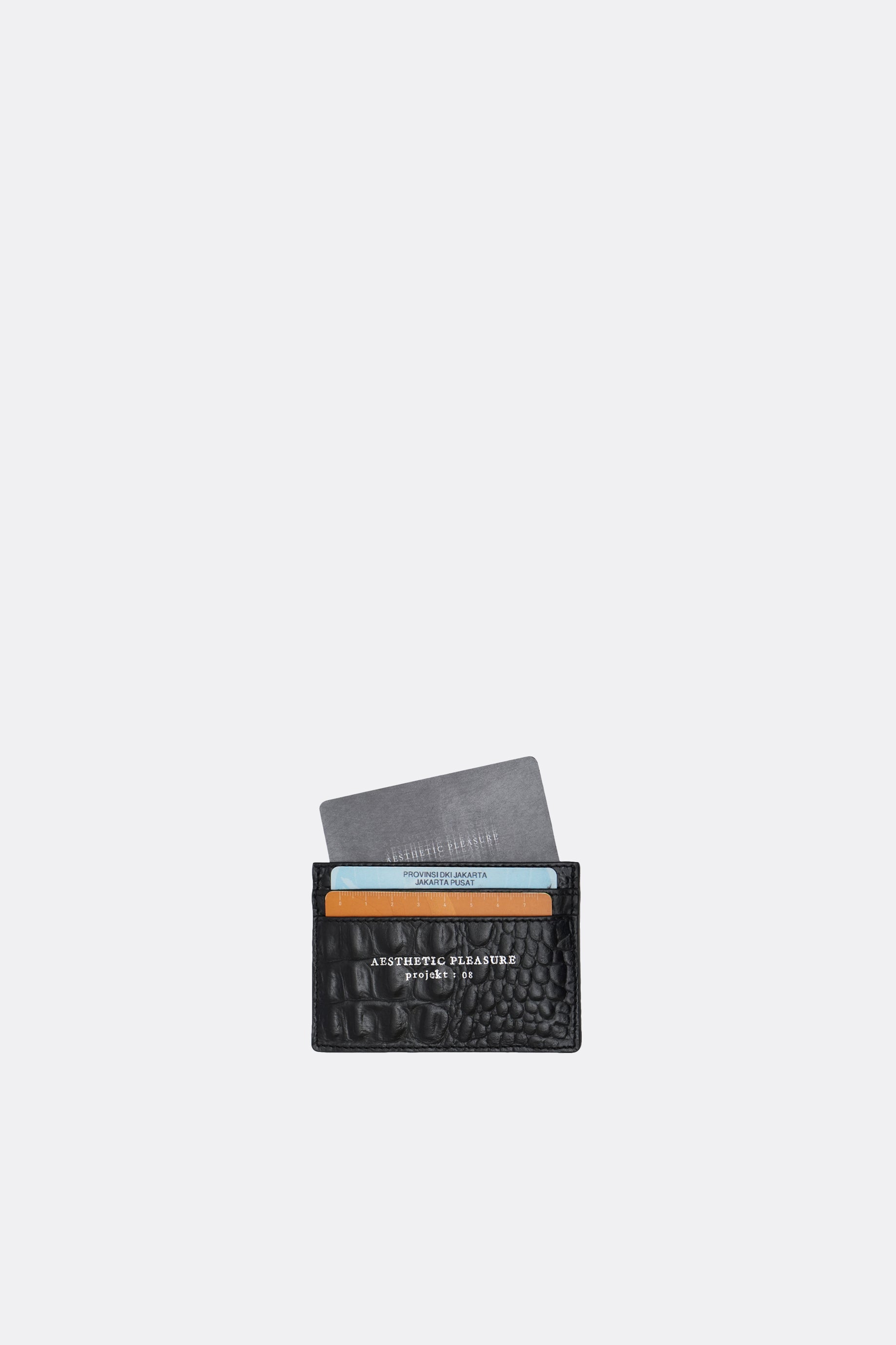 Recta Card Holder Croc Black
