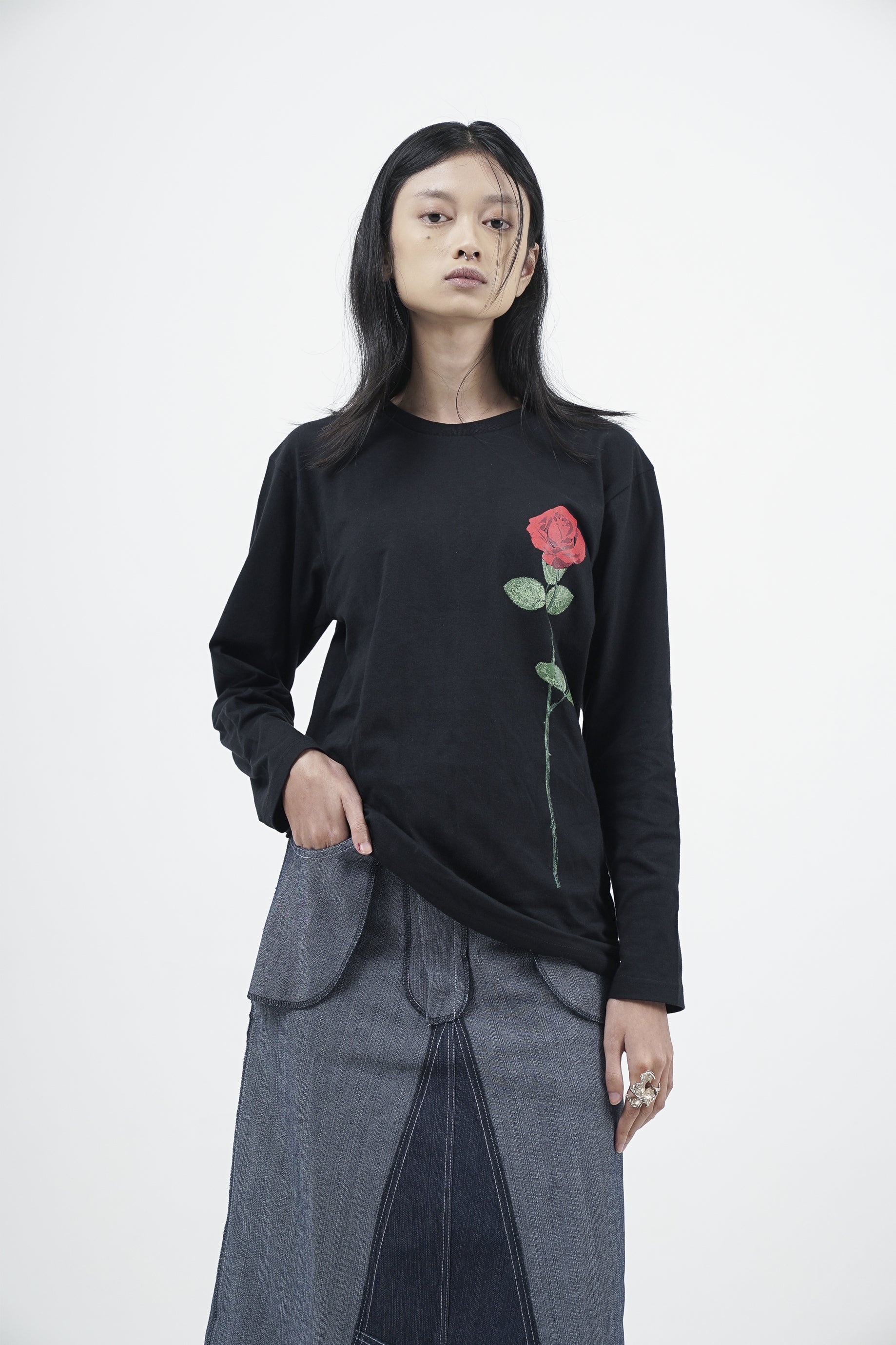 Rozu Longsleeve T-shirt Black