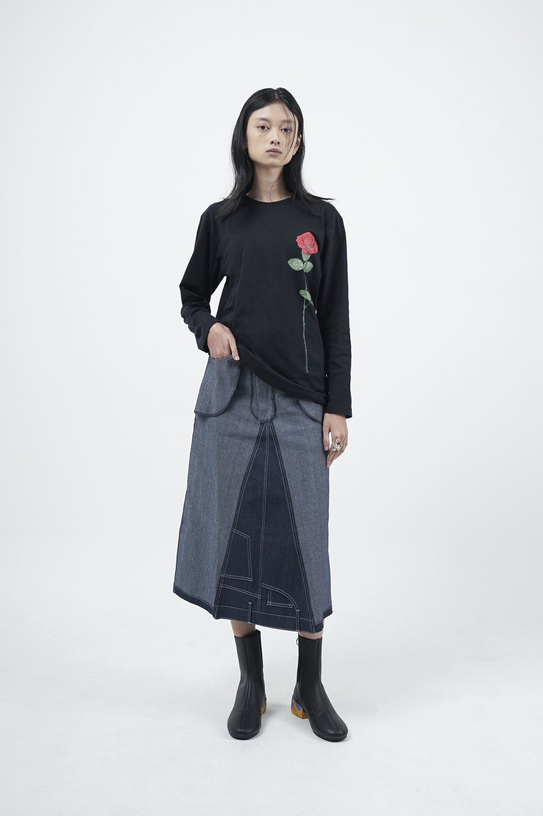 Rozu Longsleeve T-shirt Black