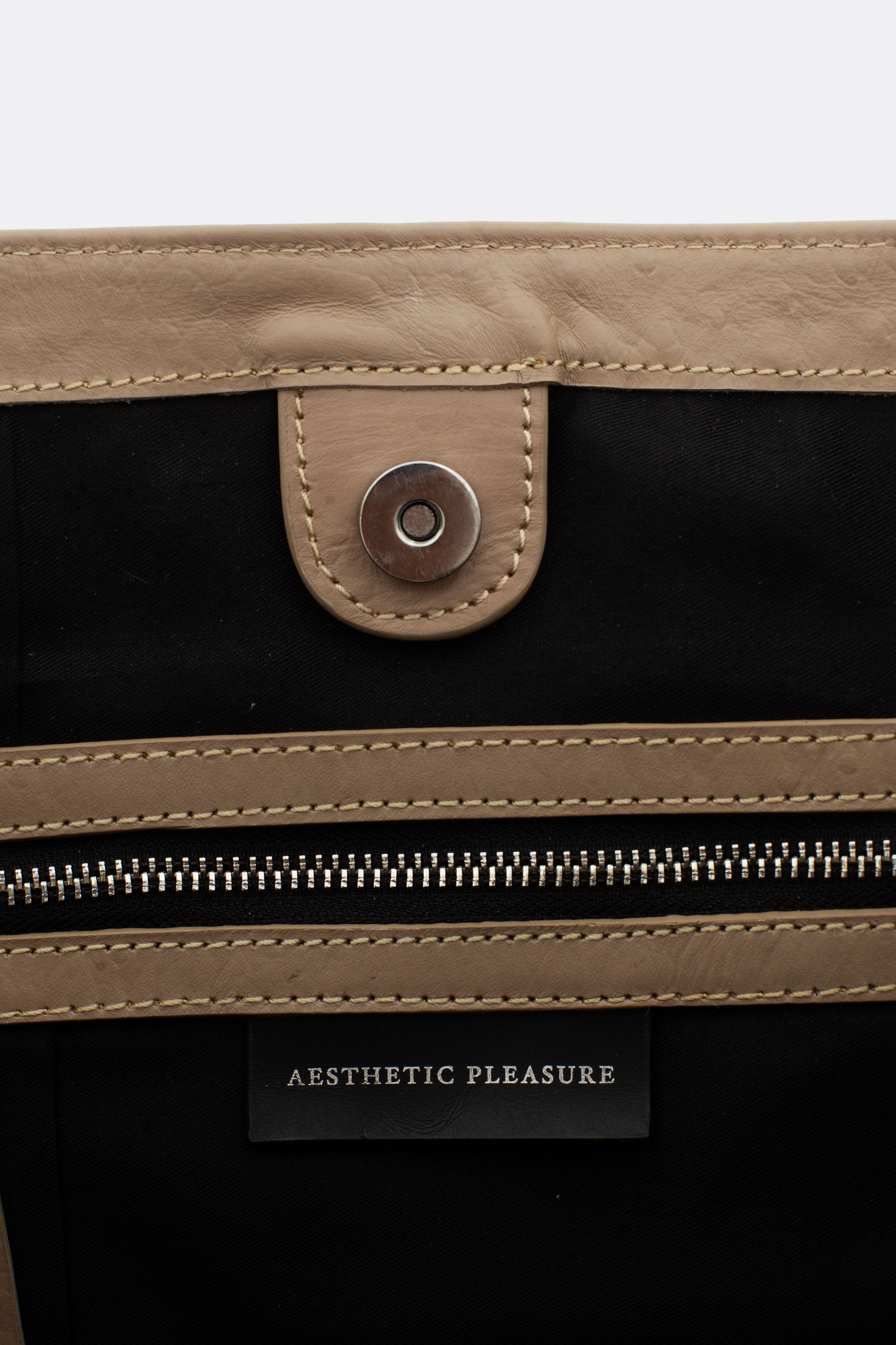 Rocco Bag Ostrich Beige