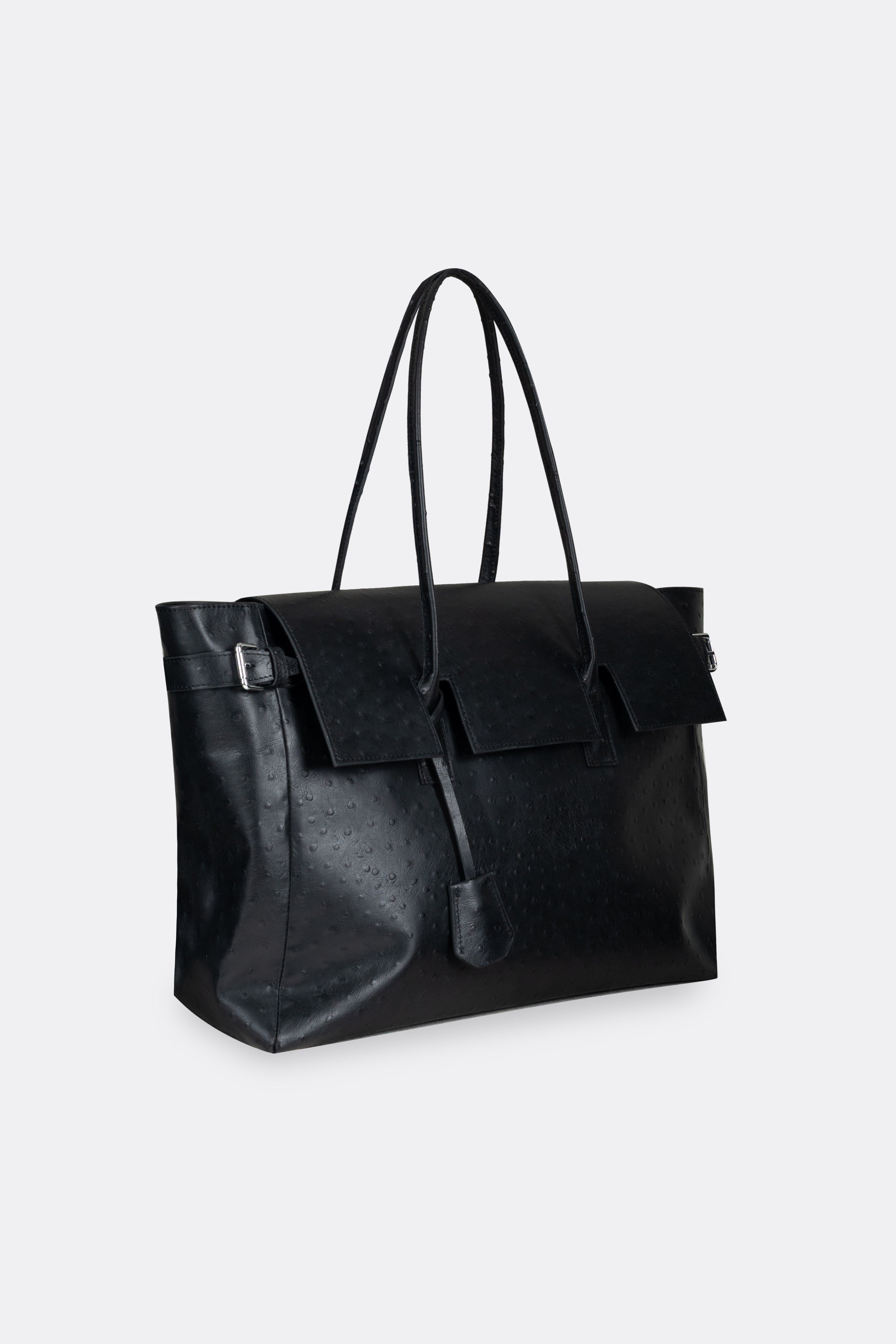 Rocco Bag Ostrich Black
