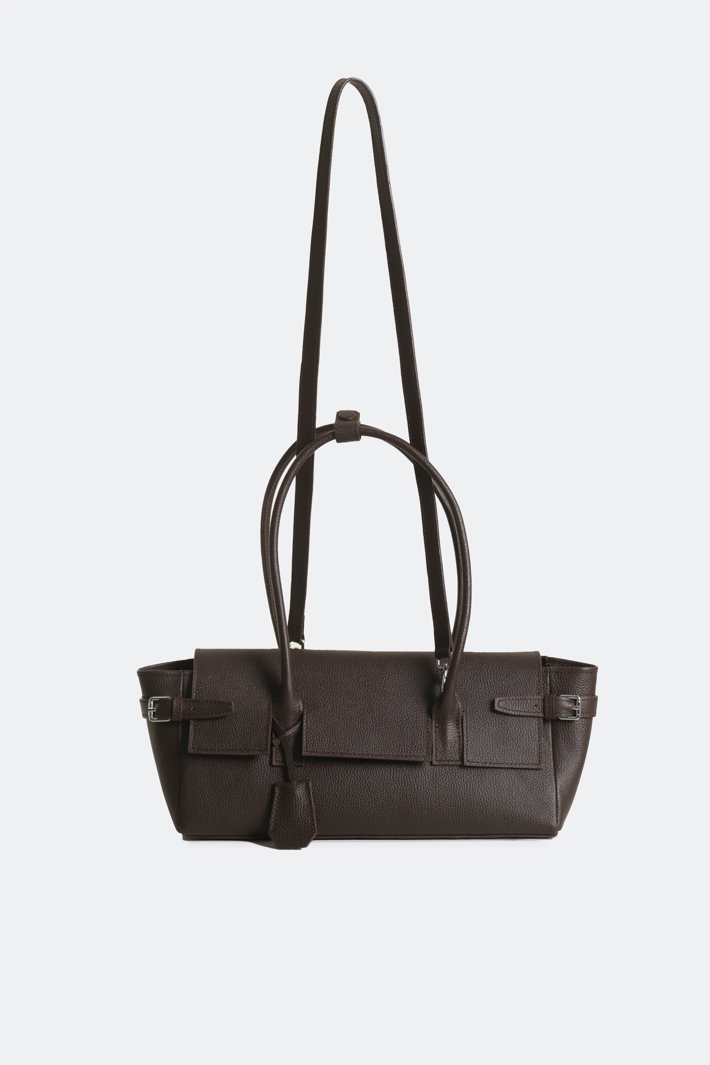 Rocco Baguette Bag Grain Brown