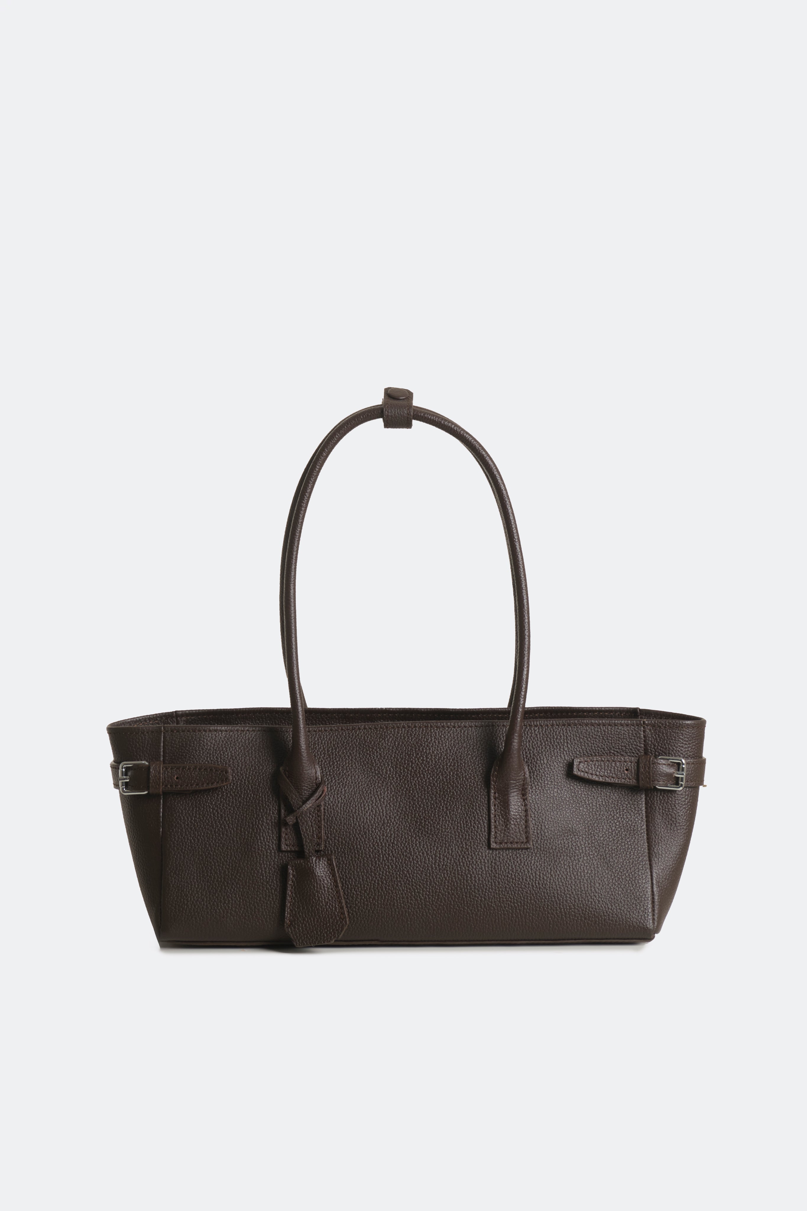 Rocco Baguette Bag Grain Brown