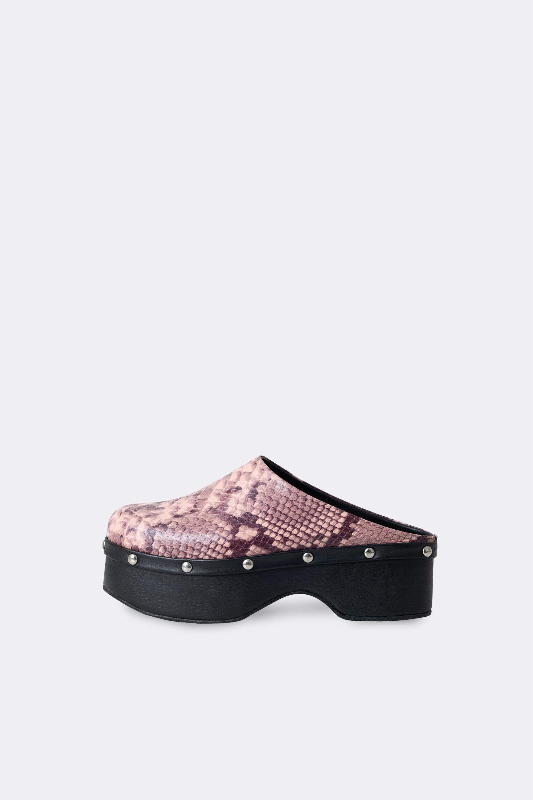 Slug Clogs Snakeskin Pink