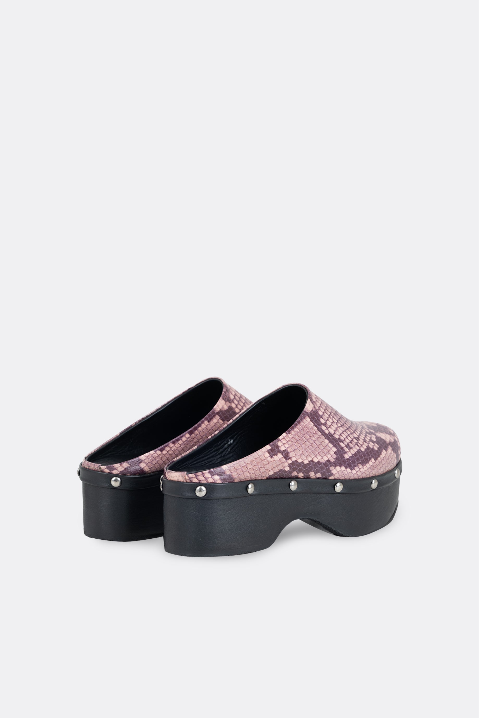 Slug Clogs Snakeskin Pink