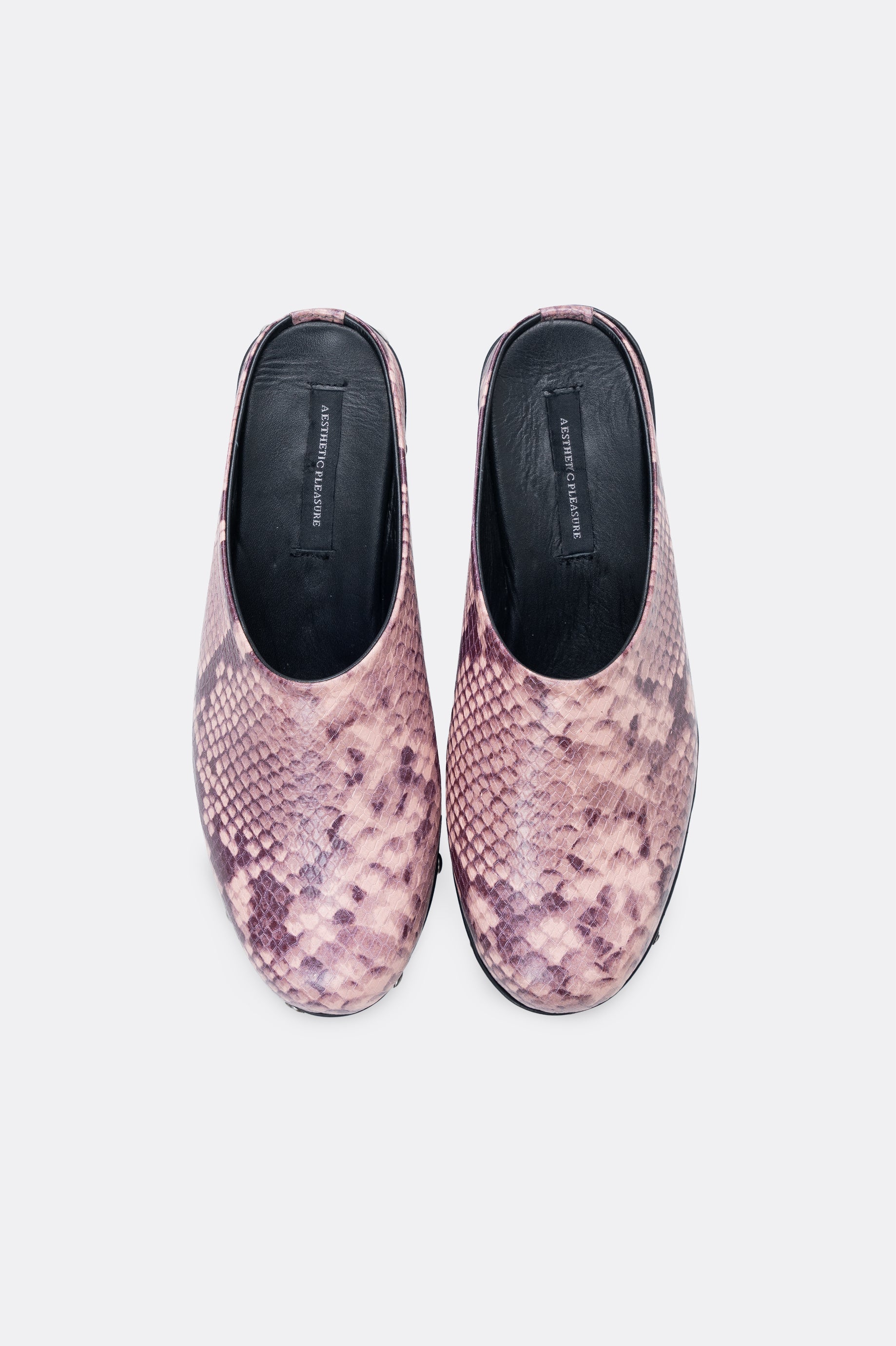 Slug Clogs Snakeskin Pink