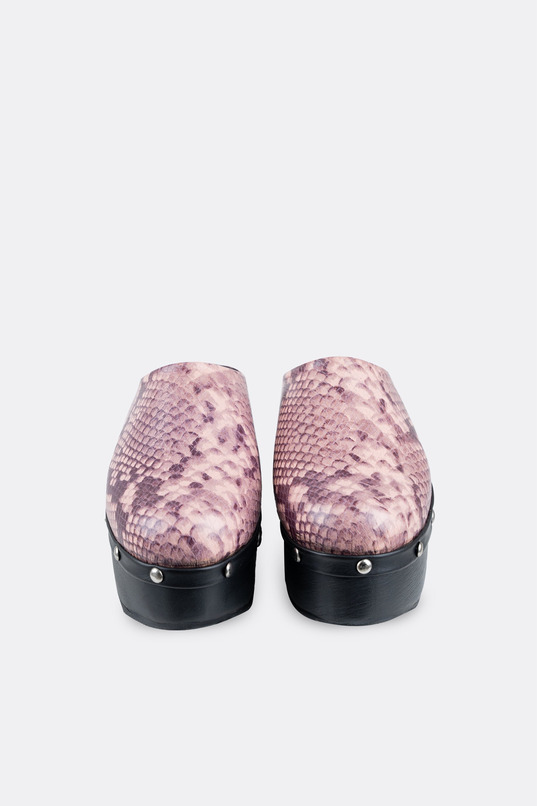 Slug Clogs Snakeskin Pink