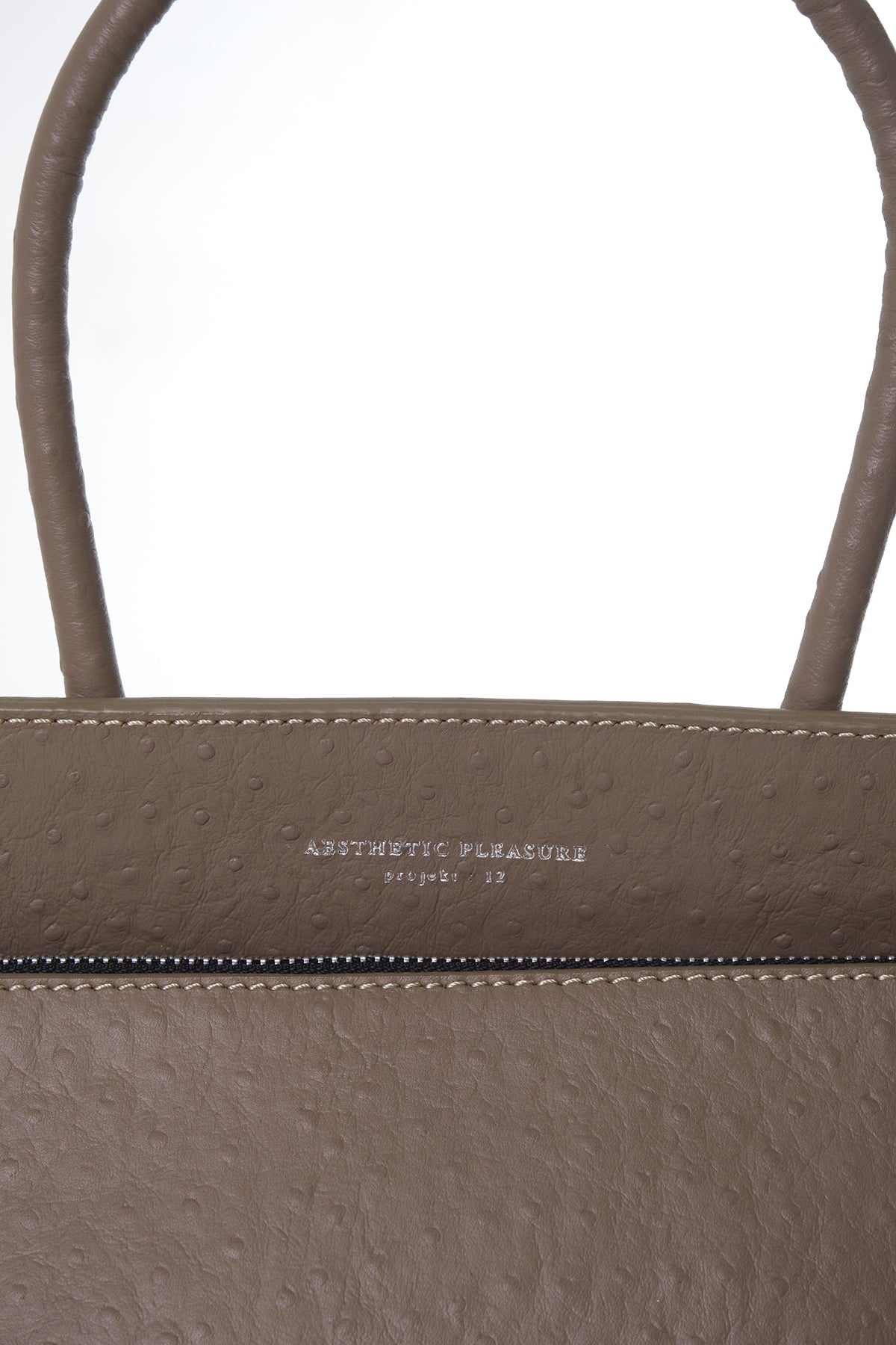 Ace Baguette Bag Ostrich Taupe