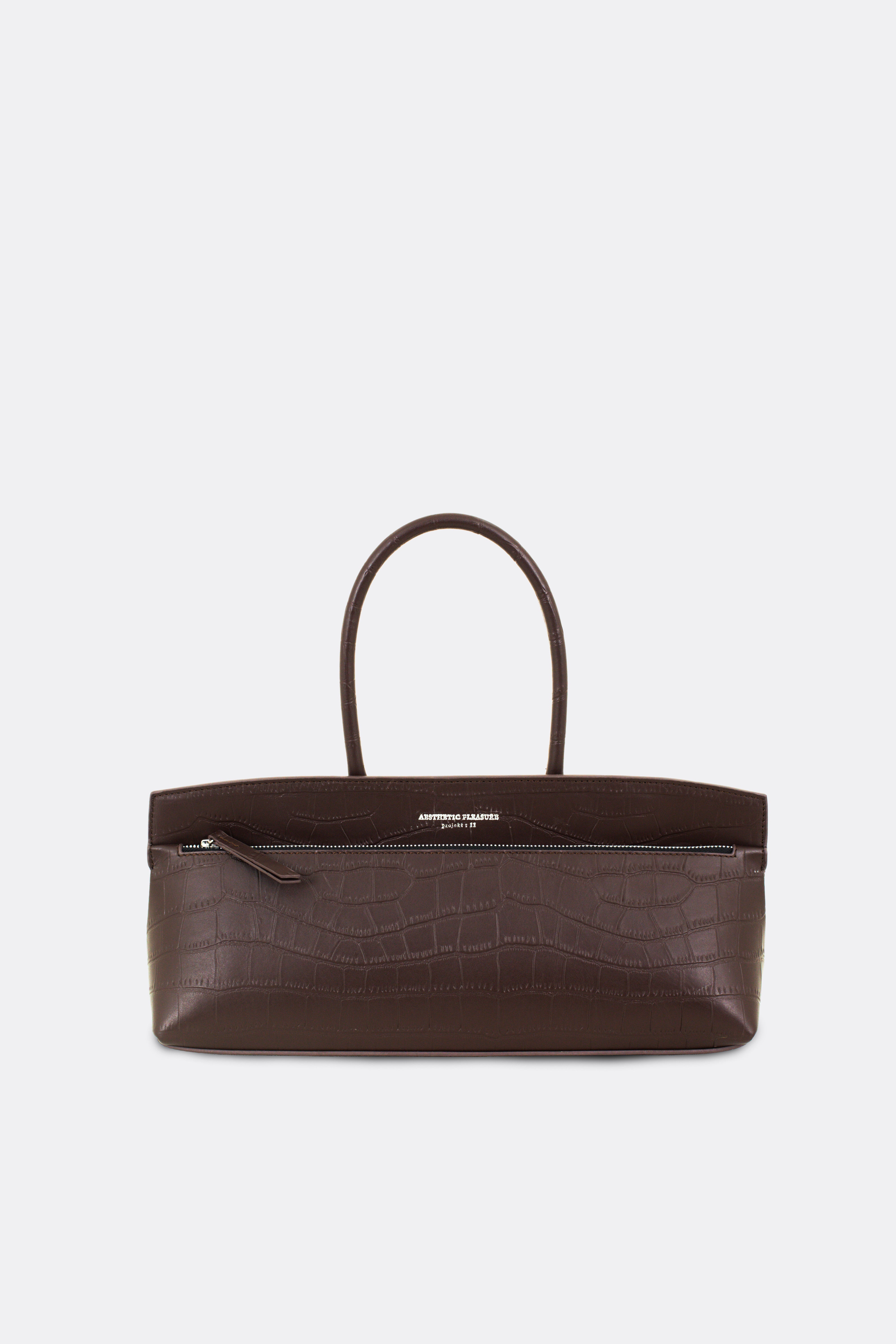 Ace Baguette Bag Alligator Brown