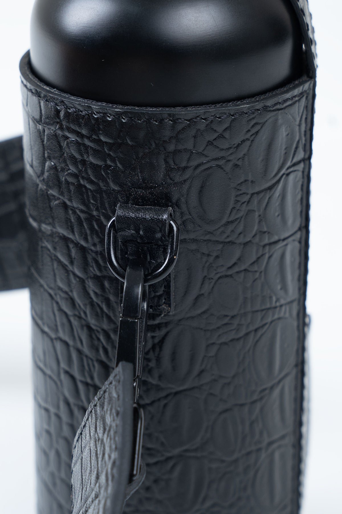 Ions Bottle Bag Croc Black - Silver Bottle