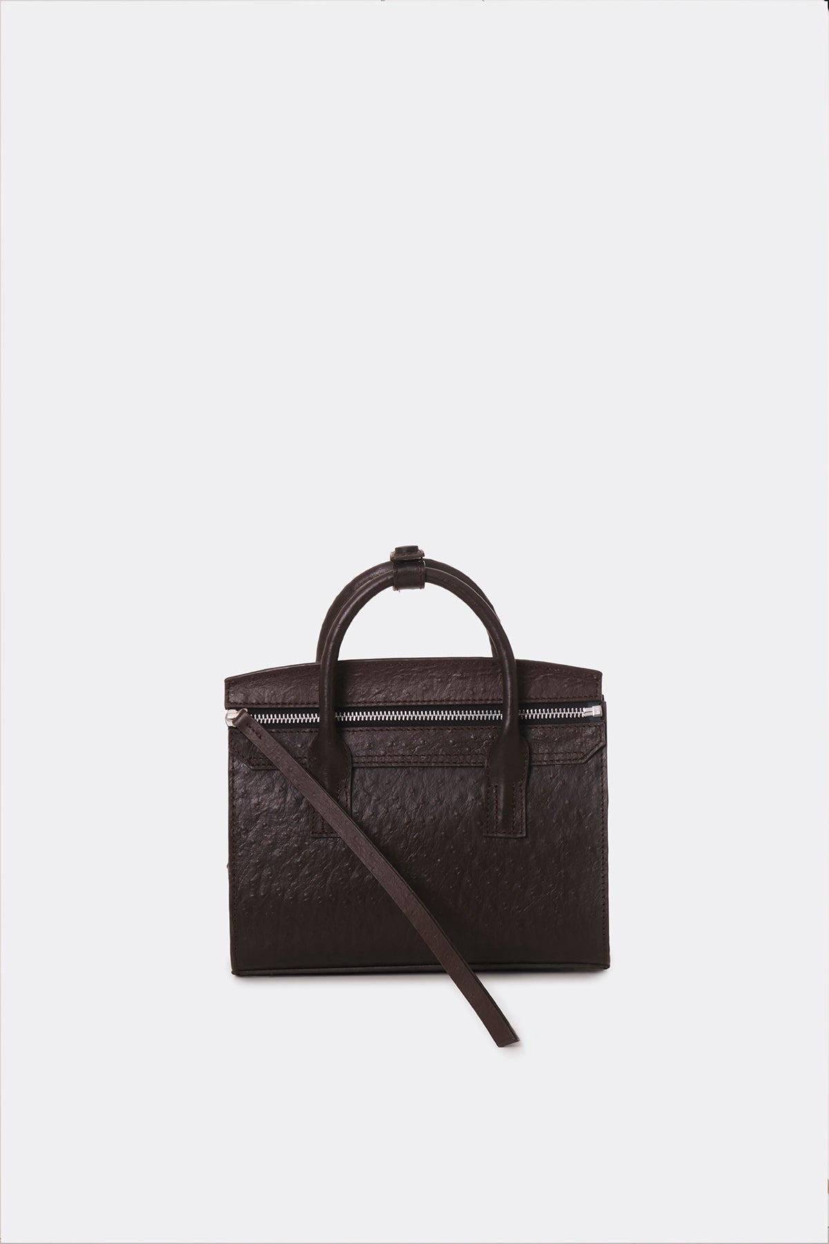 Mini Isolation Bag Ostrich Brown