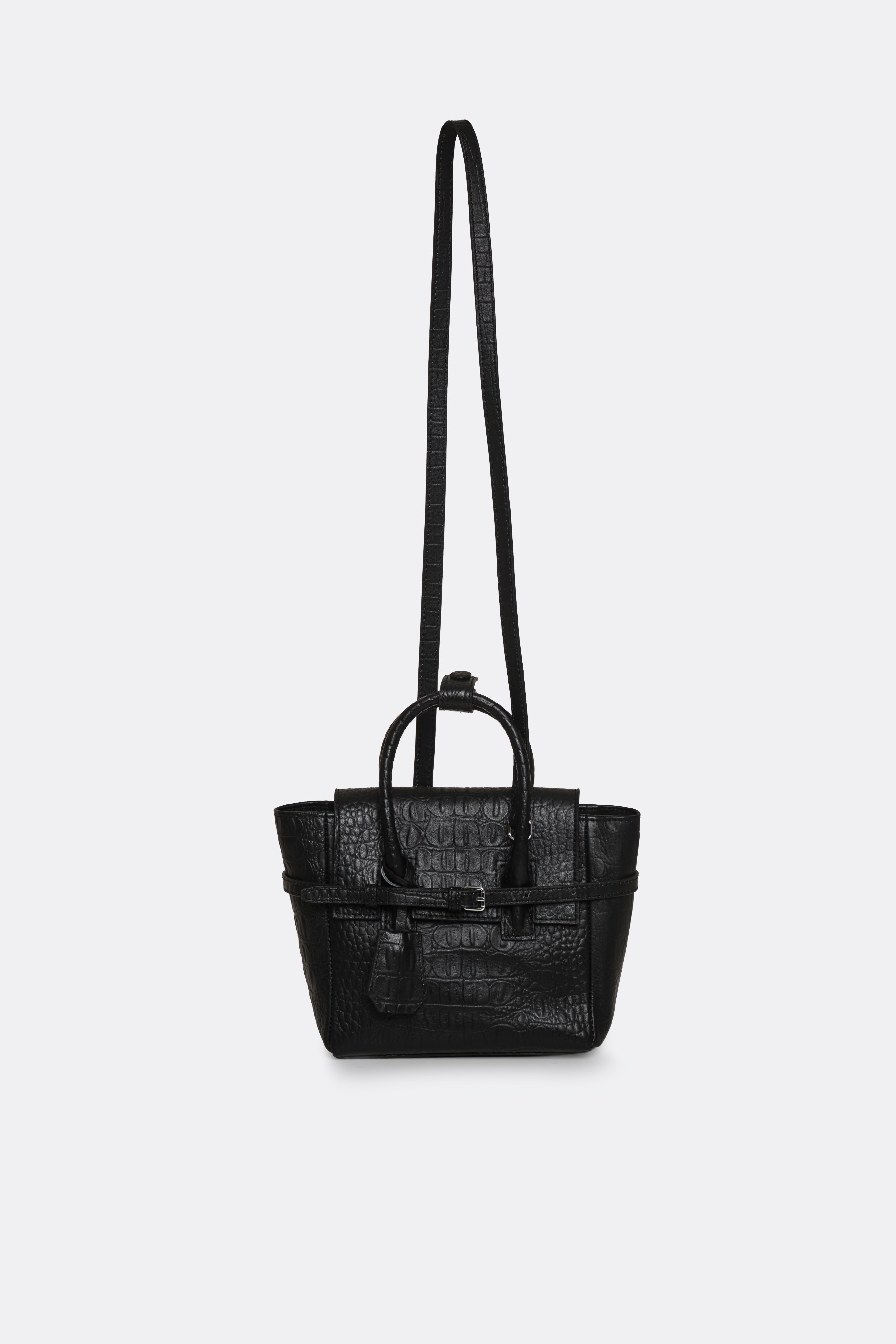 Mini Obi Bag Croc Black